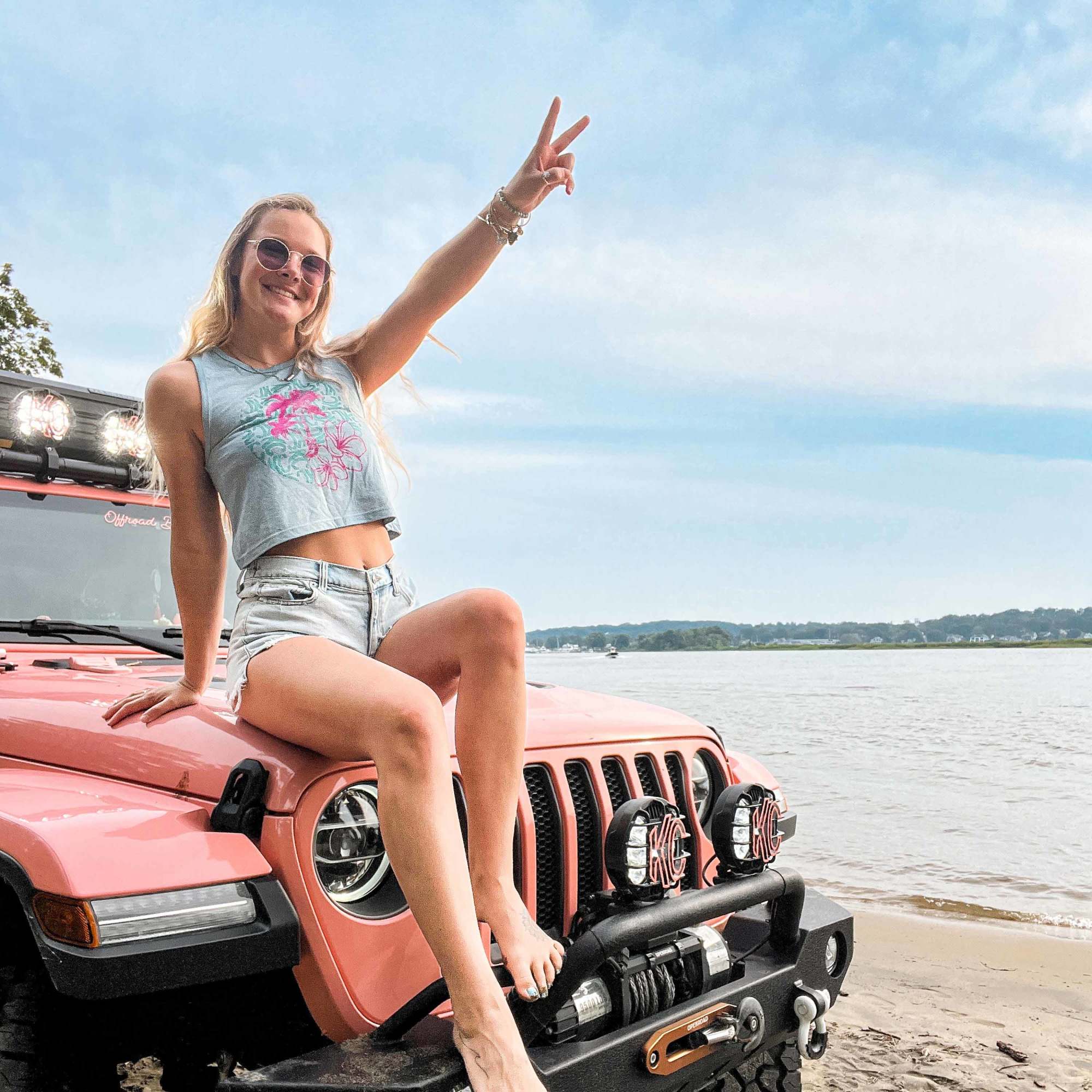 KC HiLiTES KC Women%27s Island Dreams Crop Tank - Stonewash Denim - Medium 70684