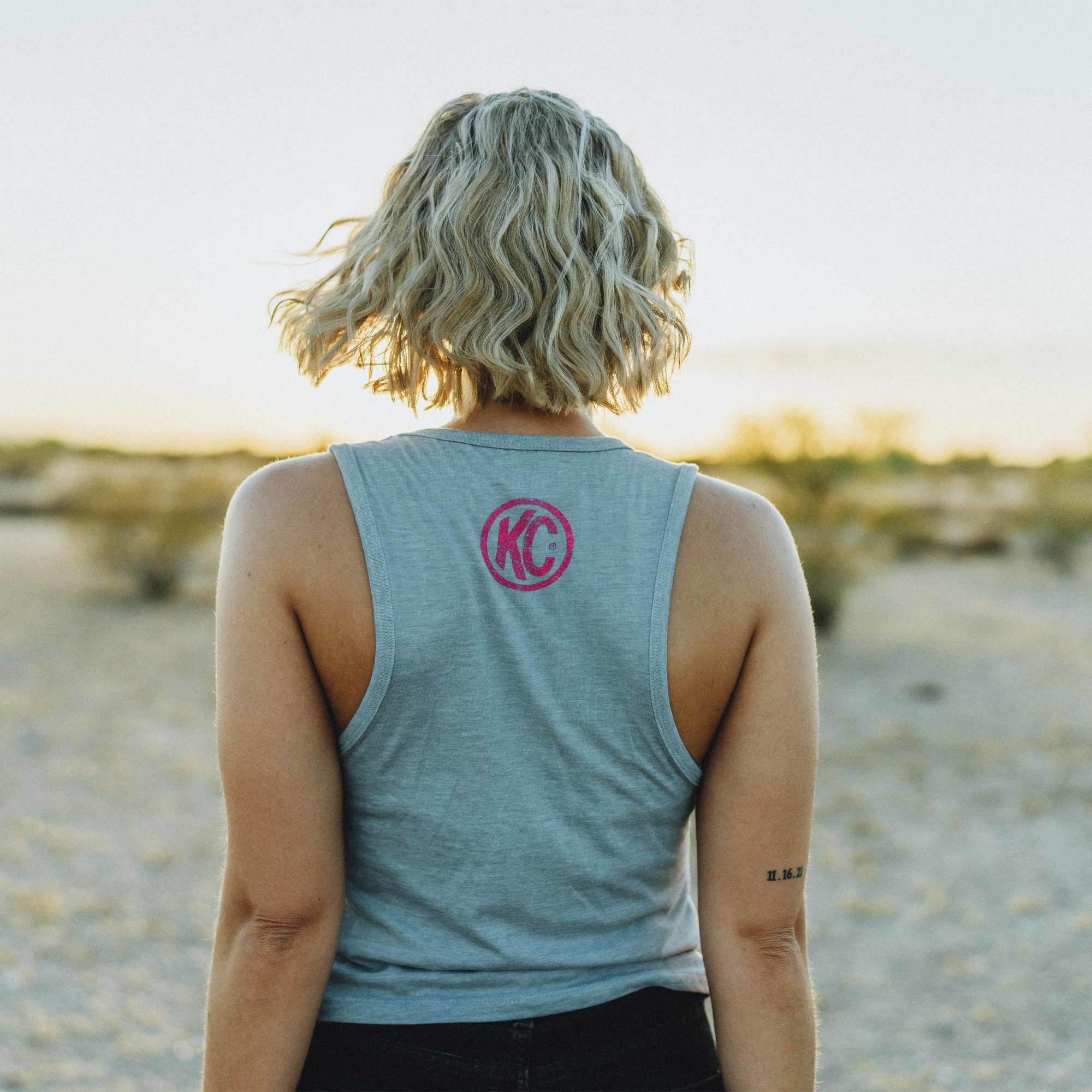 KC HiLiTES KC Women%27s Island Dreams Crop Tank - Stonewash Denim - X-Large 70686