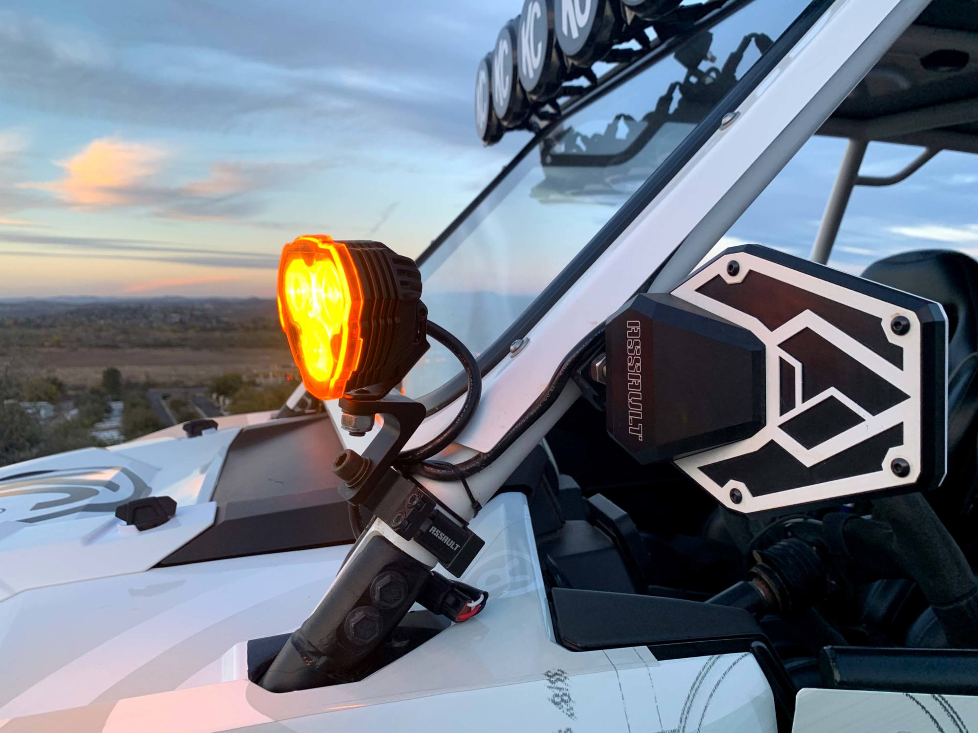 KC HiLiTES Bracket Set - Tube Clamp - UTV ATV - 1.875" 55 Deg - Pair 73313