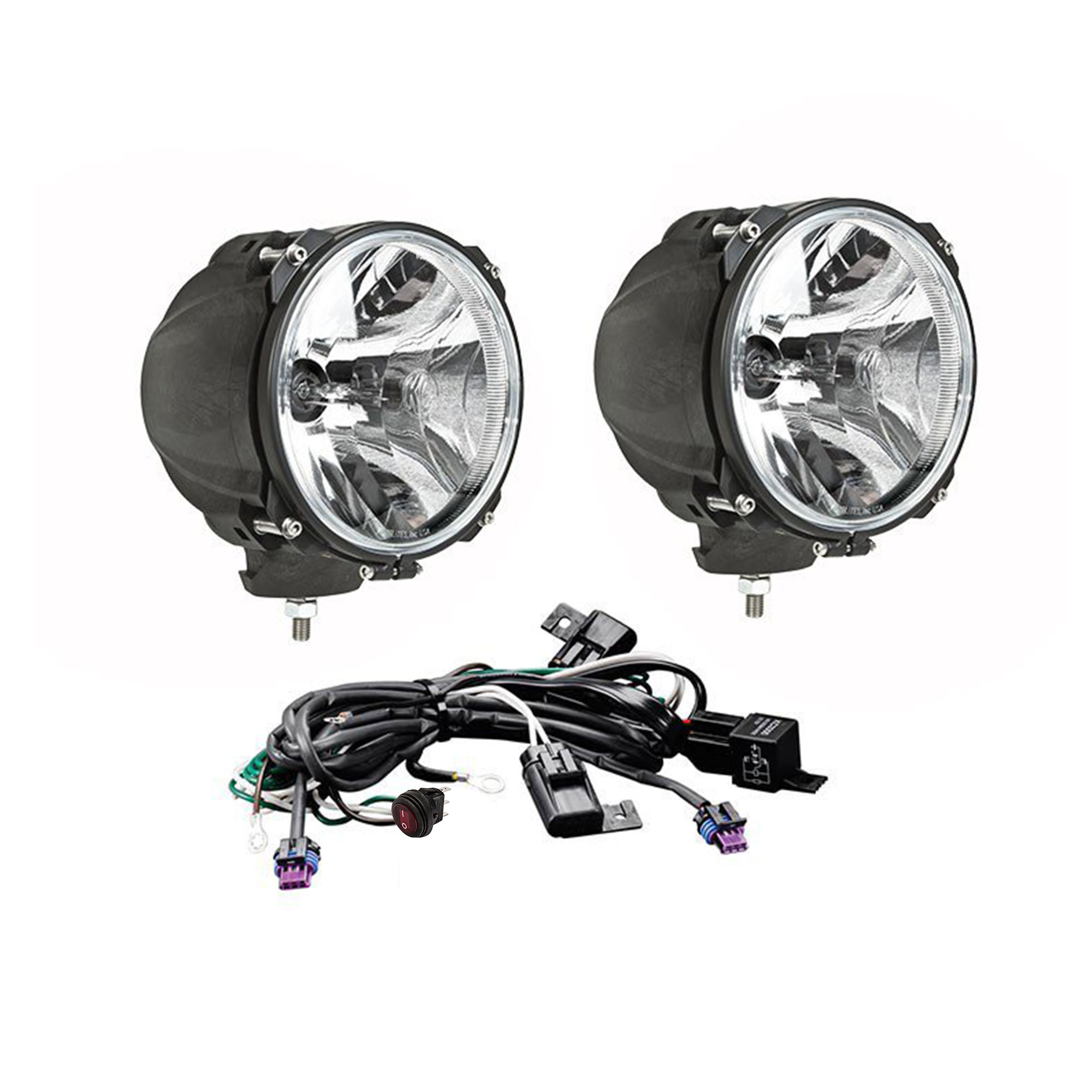 KC HiLiTES KC CARBON POD HID 7in Spot 2-Light System Universal 96422