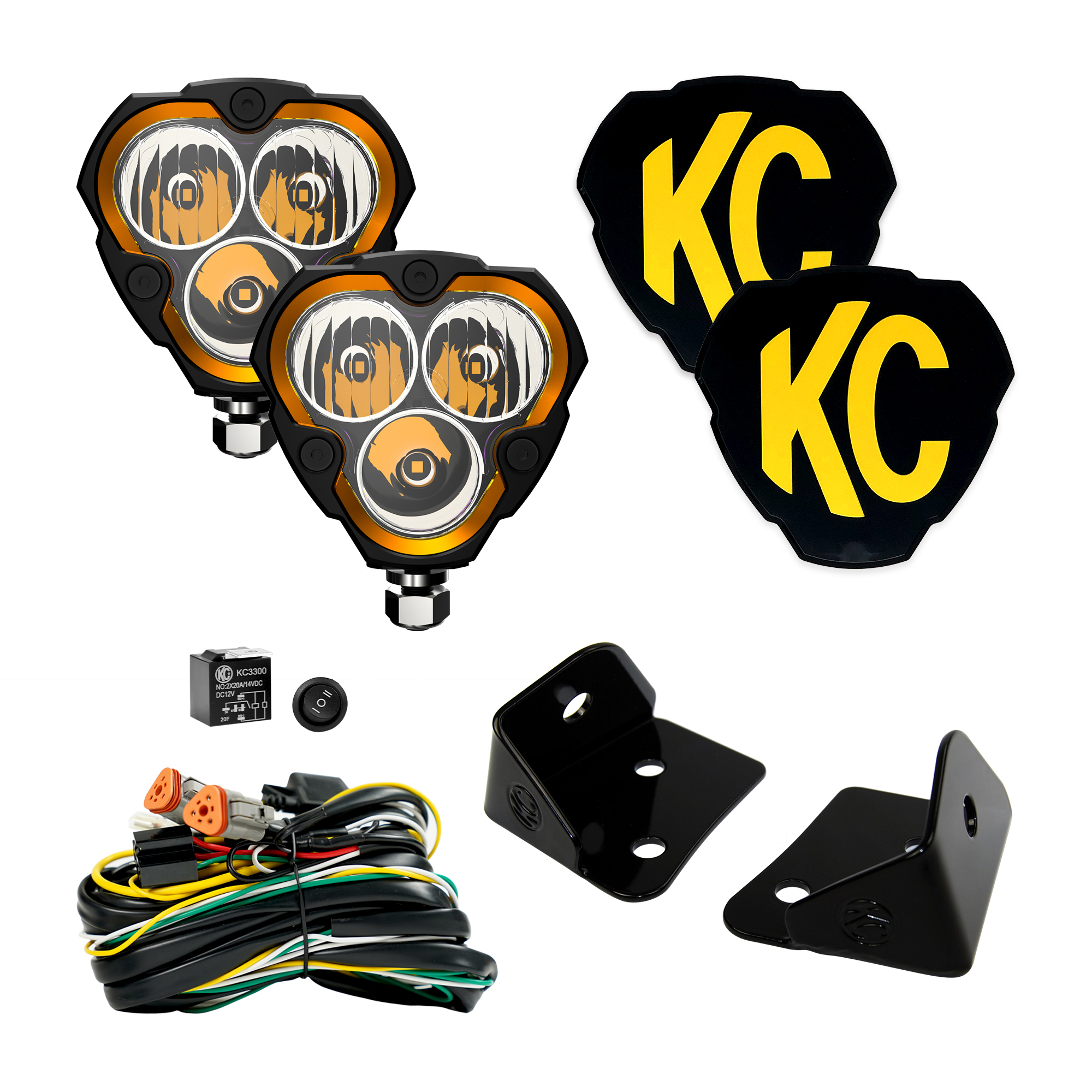 KC HiLiTES KC FLEX ERA 3 LED 3.5in Combo 2-Light System 2007-2018 Jeep Wrangler JK 97127