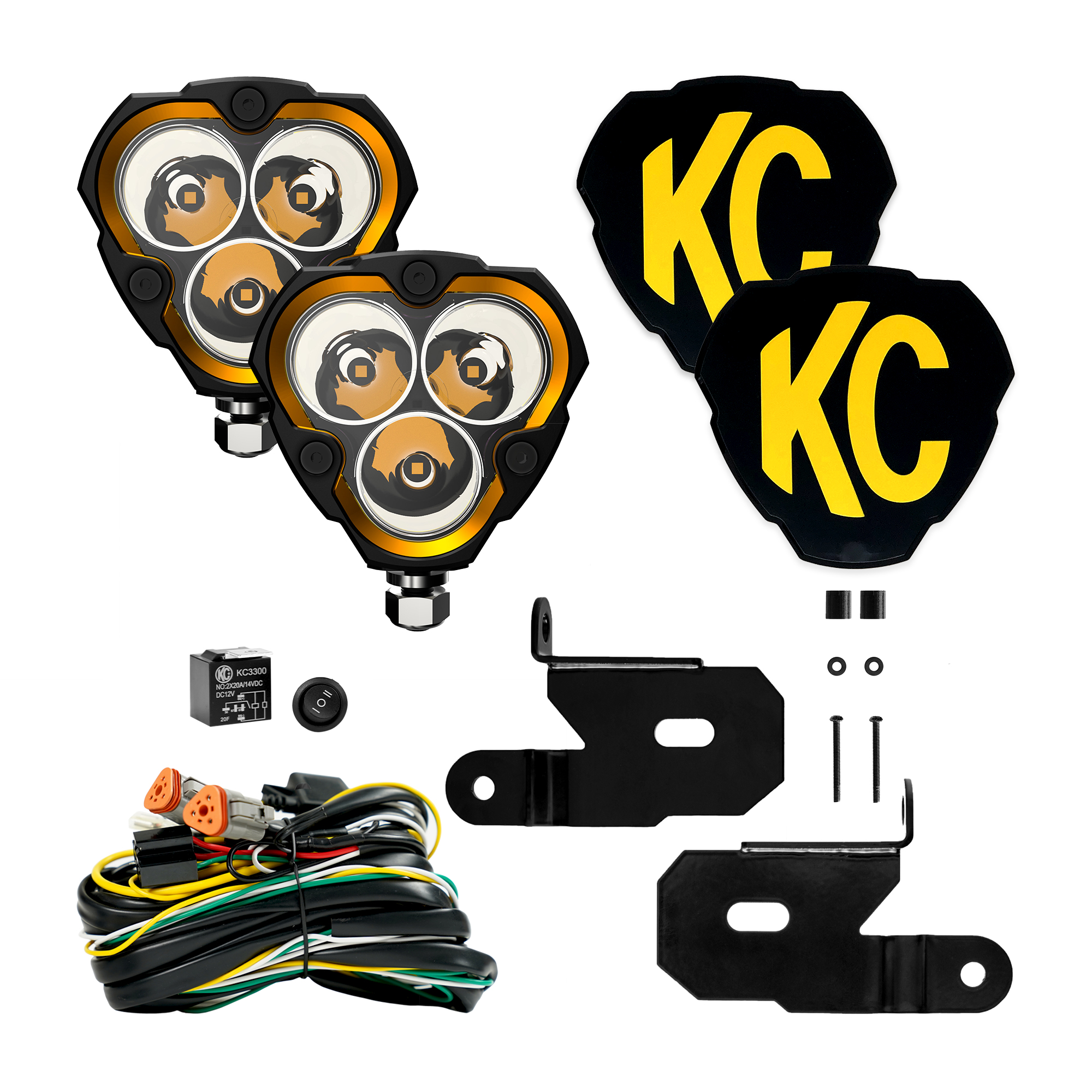 KC HiLiTES KC FLEX ERA 3 LED 3.5in Spot 2-Light Sys 97128