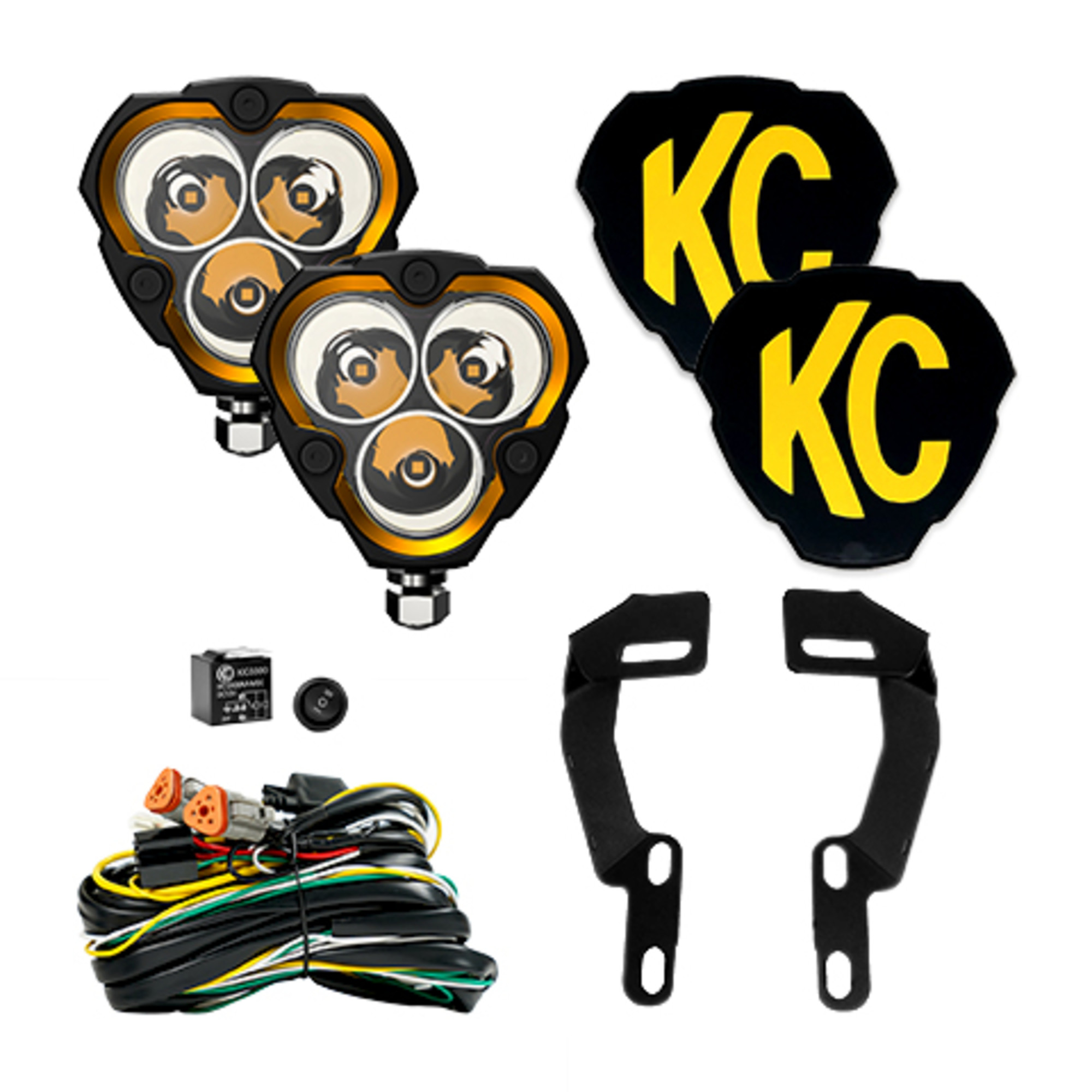 KC HiLiTES KC FLEX ERA 3 LED 3.5in Spot 2-Light System 2005-2015 Toyota Tacoma 97134