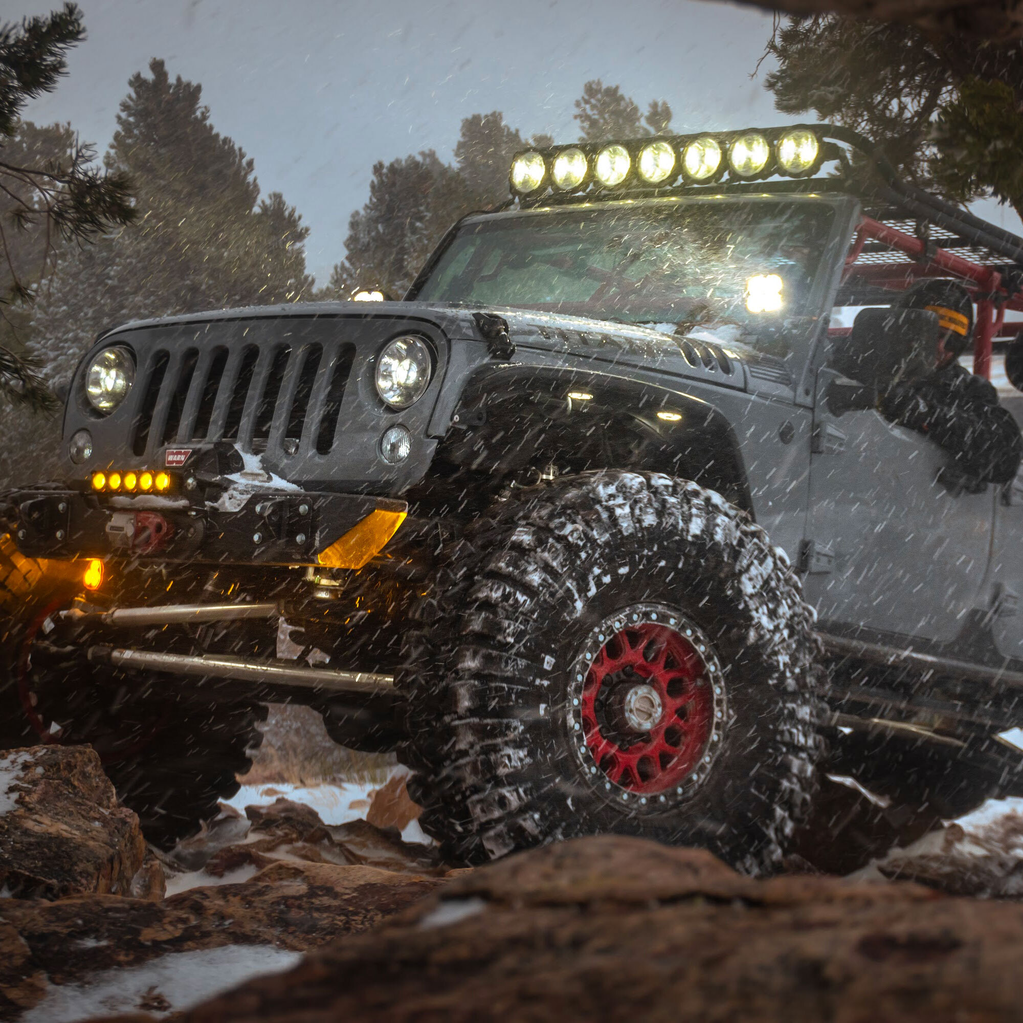 KC HiLiTES KC FLEX ERA 4 LED 5in Spot 2-Light System 2007-2018 Jeep Wrangler JK 97138