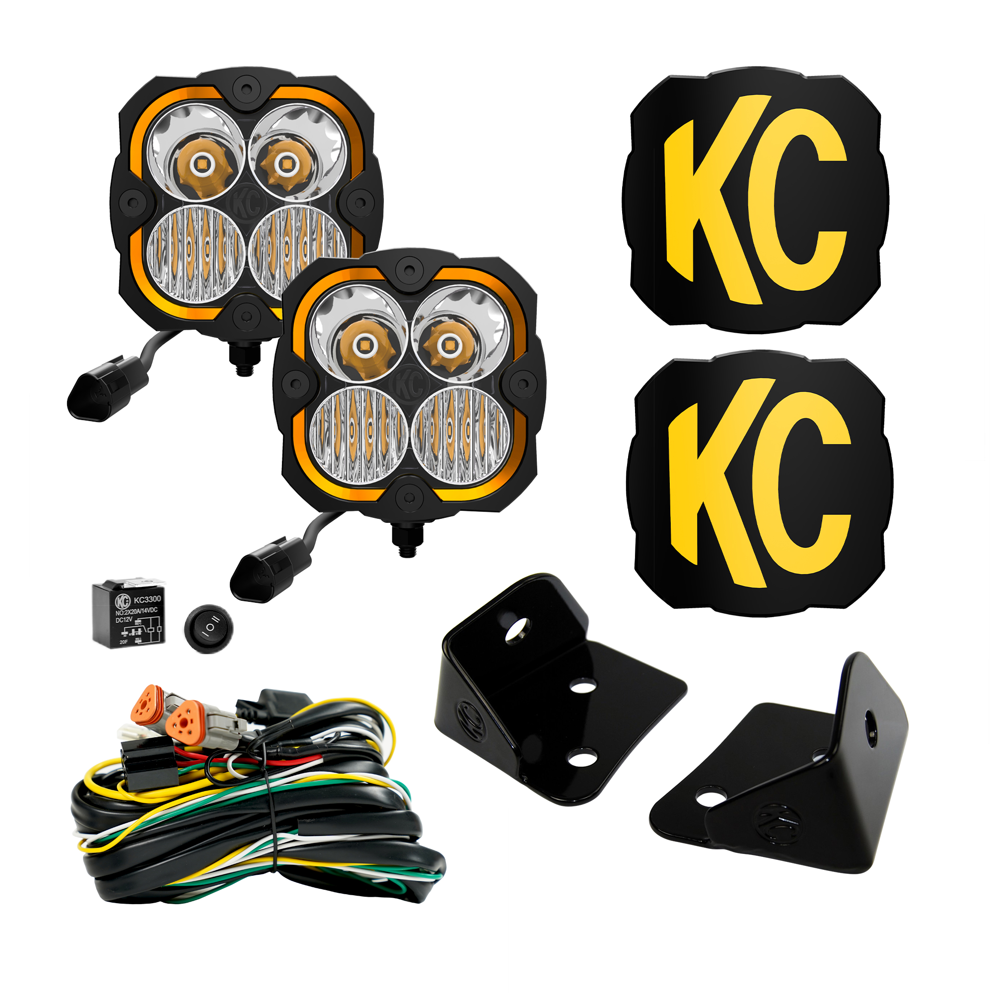 KC HiLiTES KC FLEX ERA 4 LED 5in Combo 2-Light System 2007-2018 Jeep Wrangler JK 97139