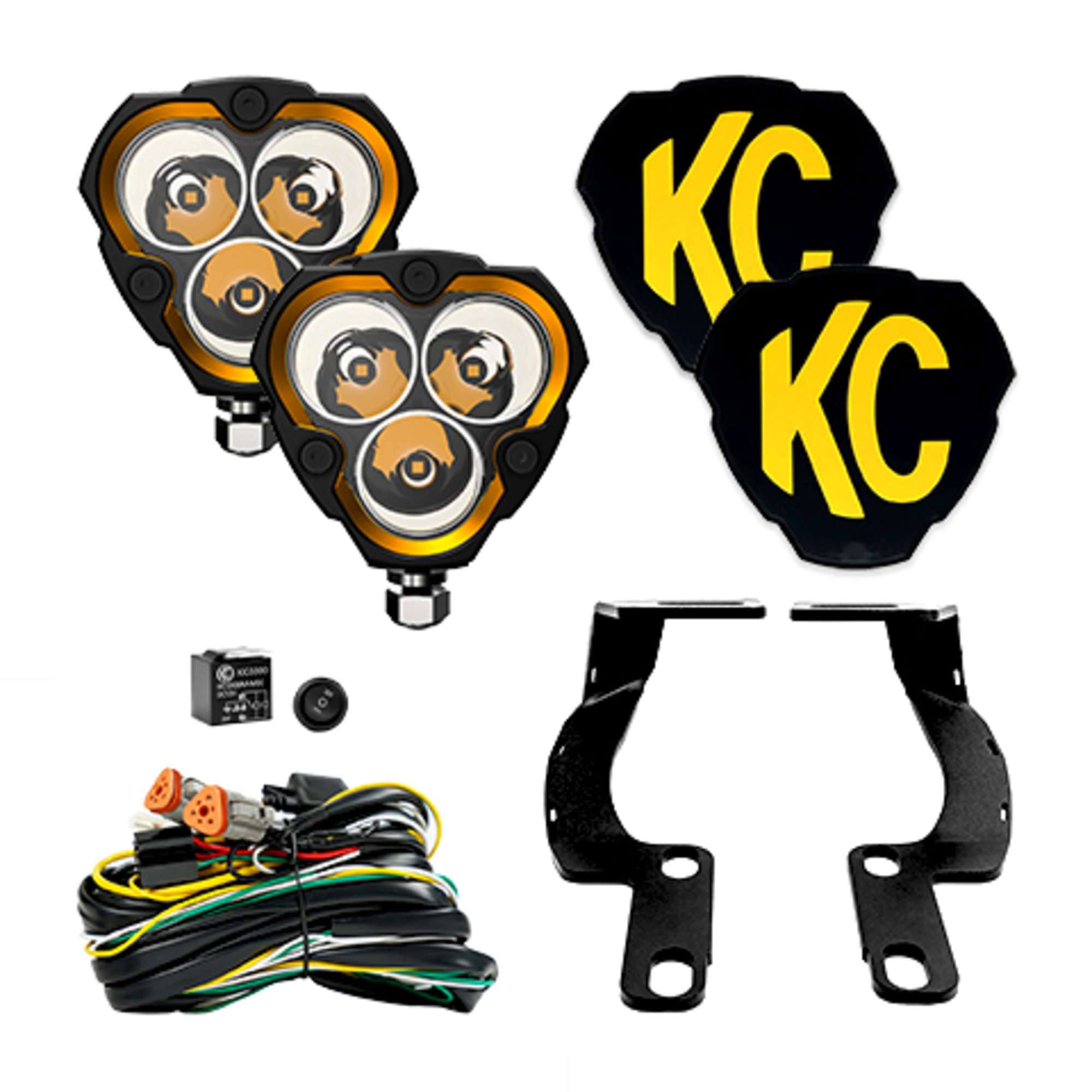 KC HiLiTES KC FLEX ERA 3 LED 3.5in Spot 2-Light System 2002-2009 Toyota 4Runner 97130