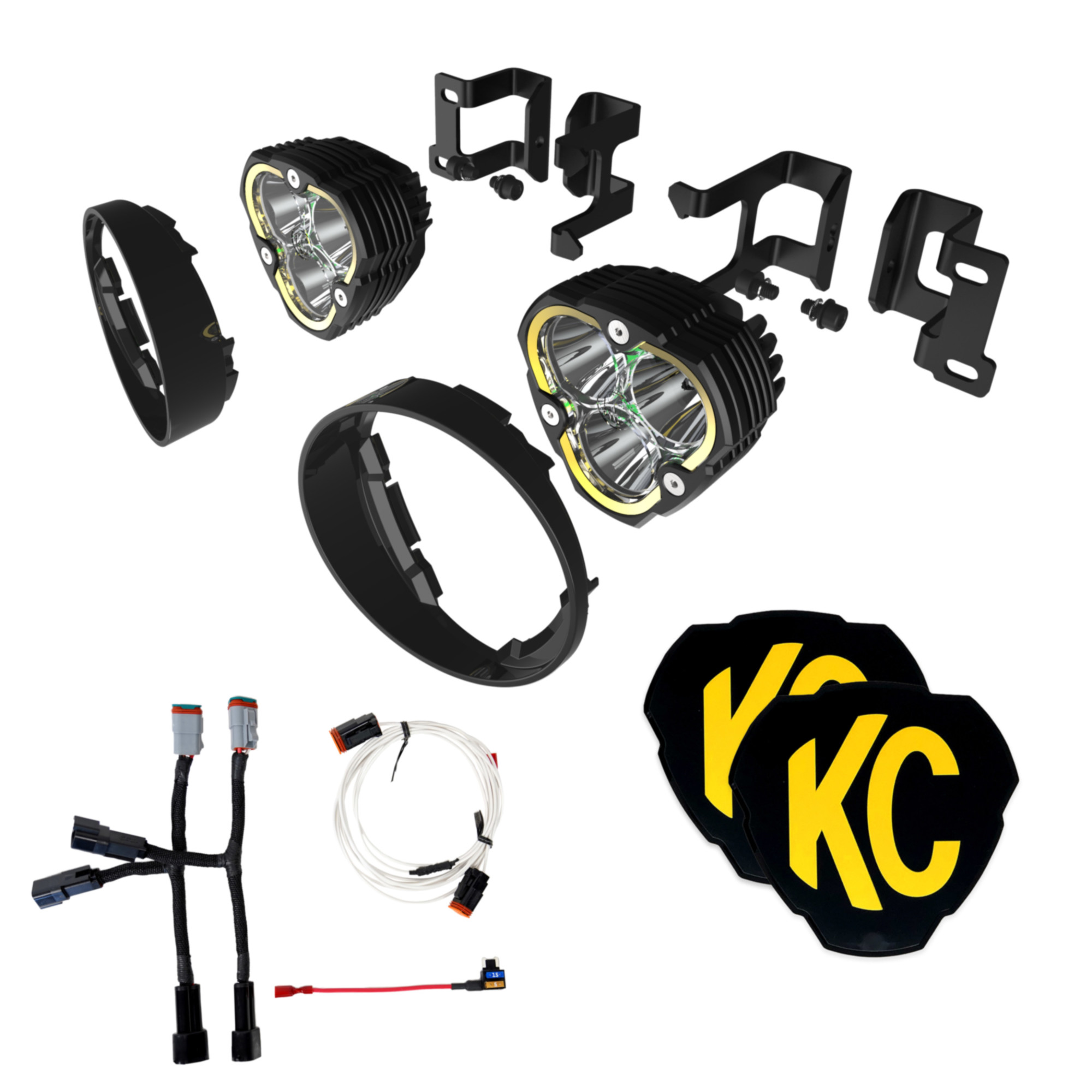 KC HiLiTES KC FLEX ERA 3 LED 3.5in Spot 2-Light Fog Pocket System Toyota 97152