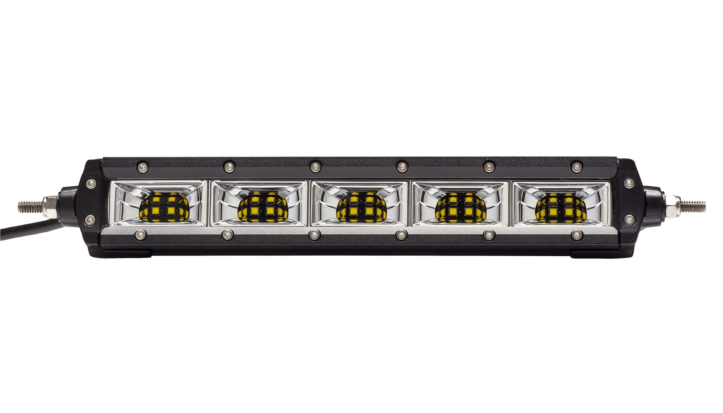 KC HiLiTES 10" C-Series LED - 4-Lights - 50W Flood Beam - for M-RACKS 9814
