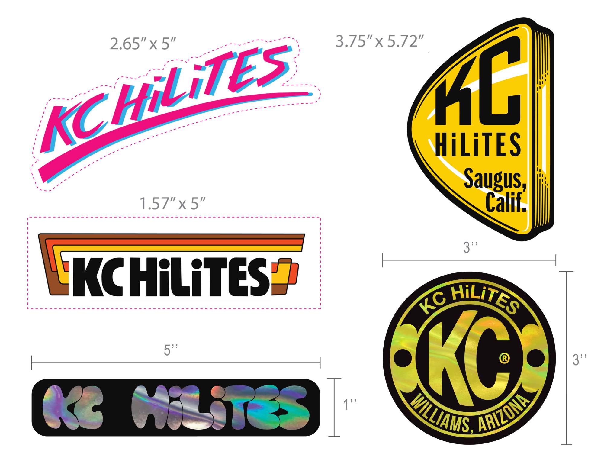 KC HiLiTES KC Throwback Logos Sticker Pack 9948