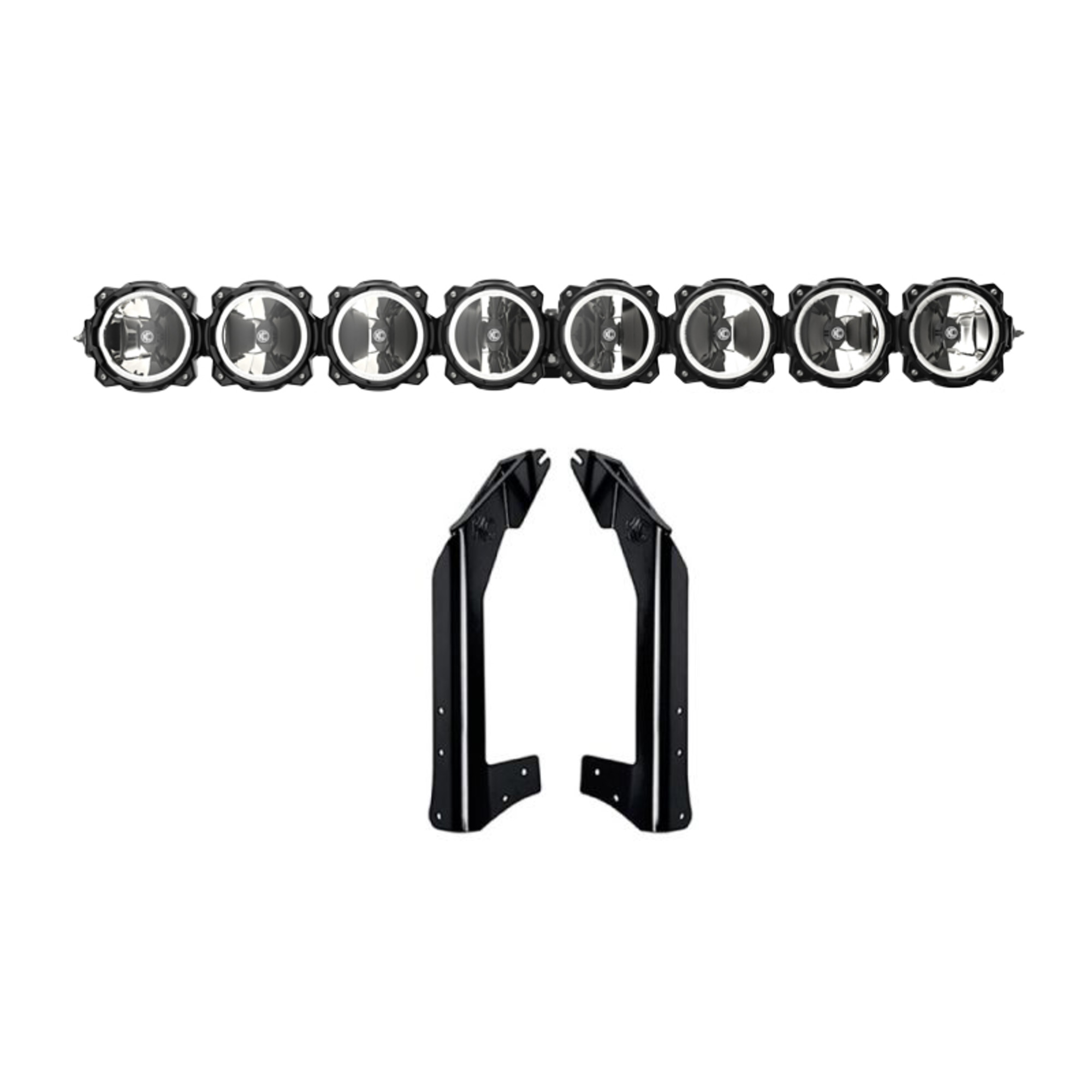 KC HiLiTES KC Pro6 Gravity LED 50in 8-Light Combo System 2007-2018 Jeep Wrangler JK 91313