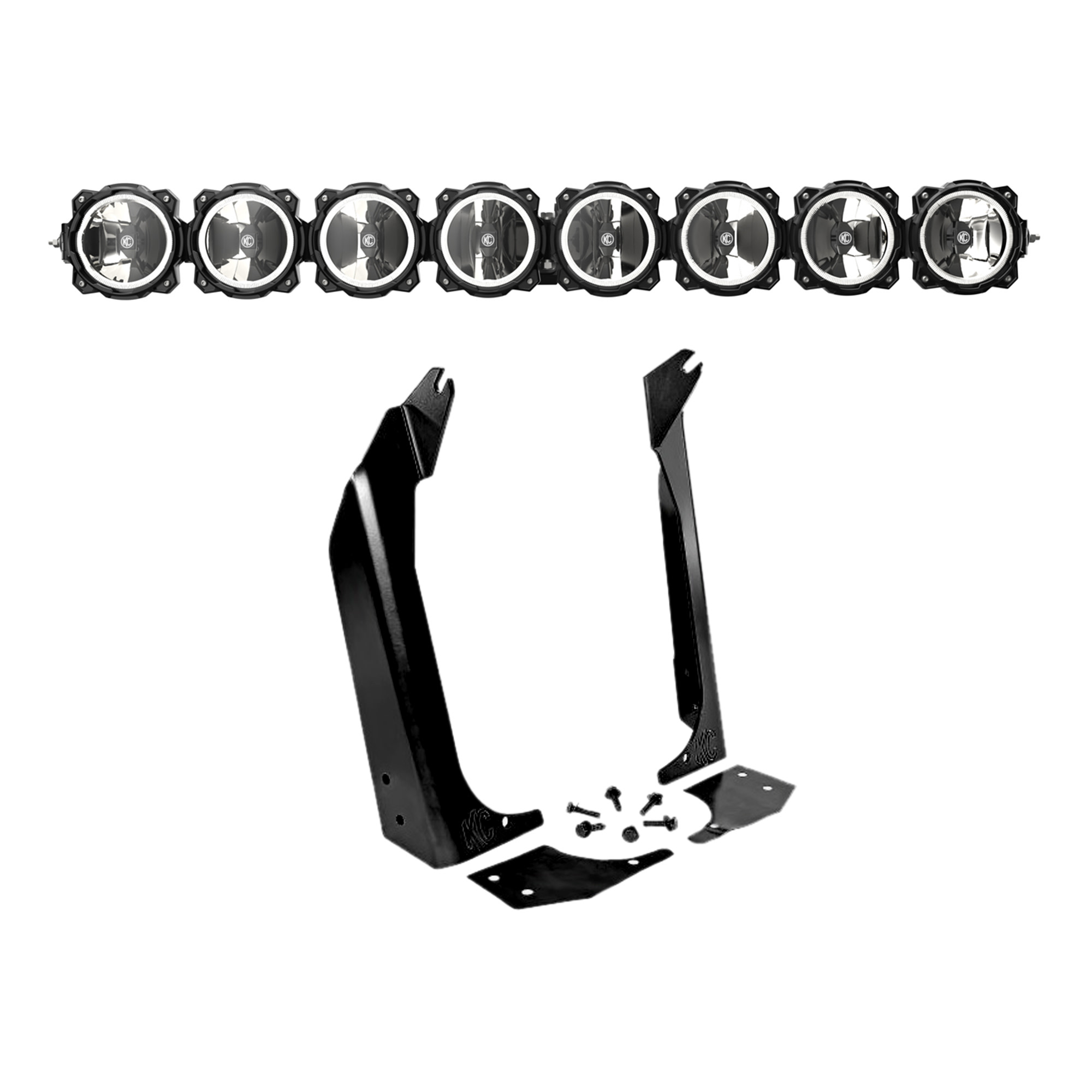 KC HiLiTES KC Pro6 Gravity LED 50in 8-Light Combo System - 1997-2006 Jeep Wrangler TJ 91337