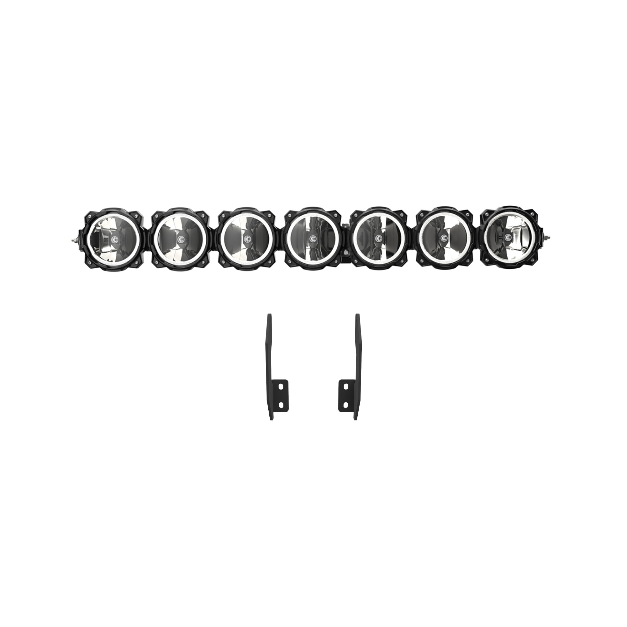 KC HiLiTES Gravity LED Pro6 - 7-Light Bar Kit - Front Bumper - 2011-2016 Ford Super Duty 91344
