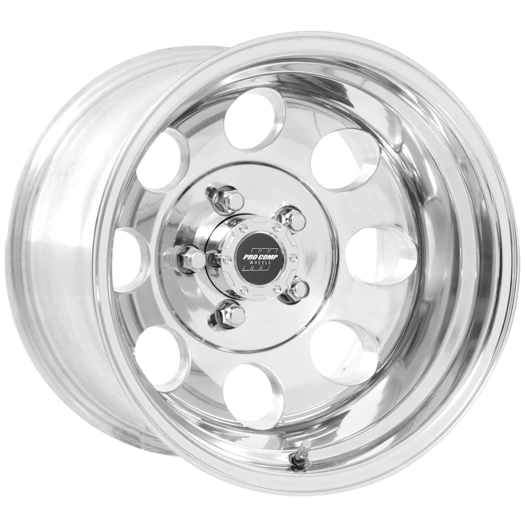 Pro Comp Vintage Polished 16x8 5x5 4BS Offset -12mm Cap P/N 7327041 1069-6873