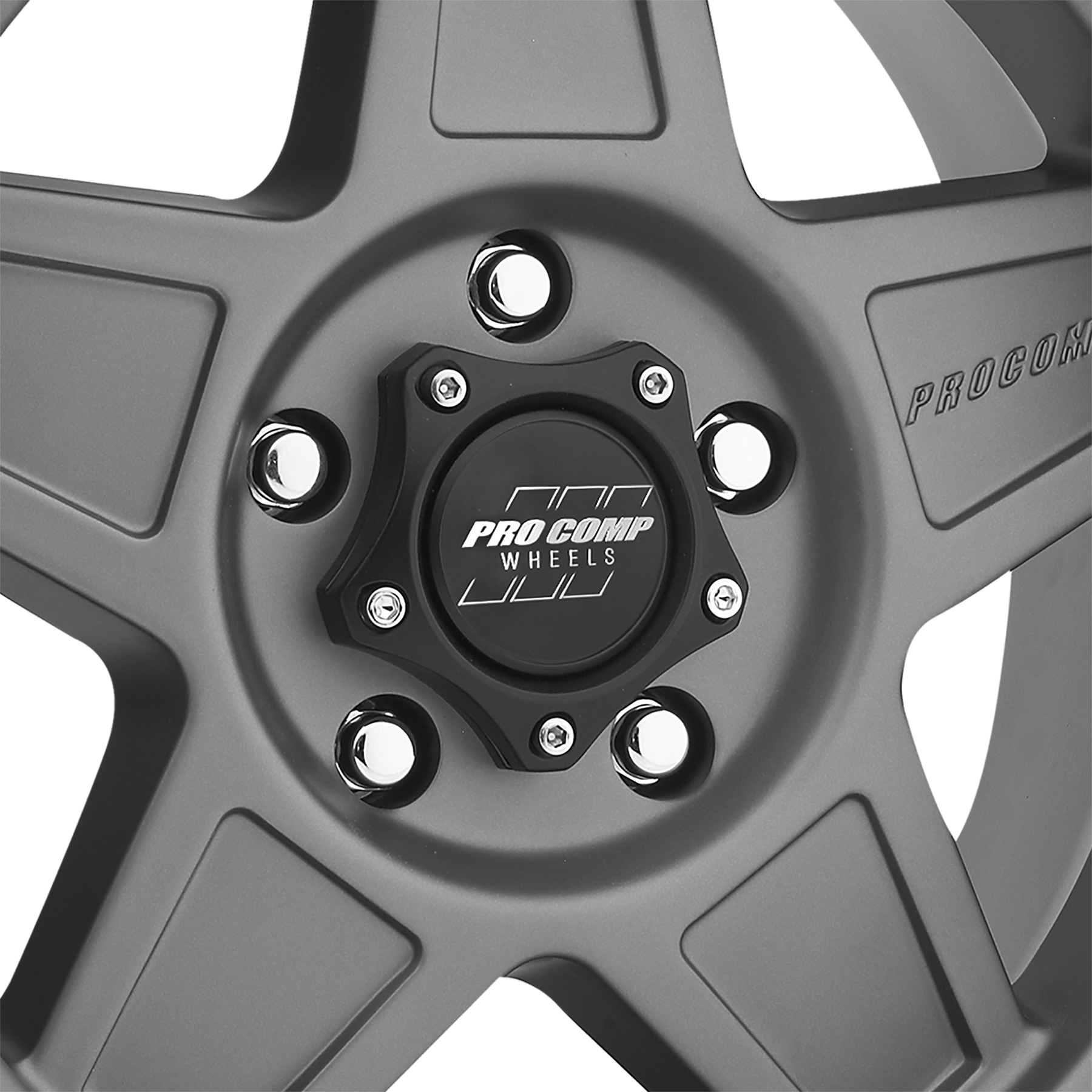 Pro Comp Predator Matte Graphite 17x8.5 5x5 4.75BS Offset 0mm Cap P/N 503432700 2635-78573