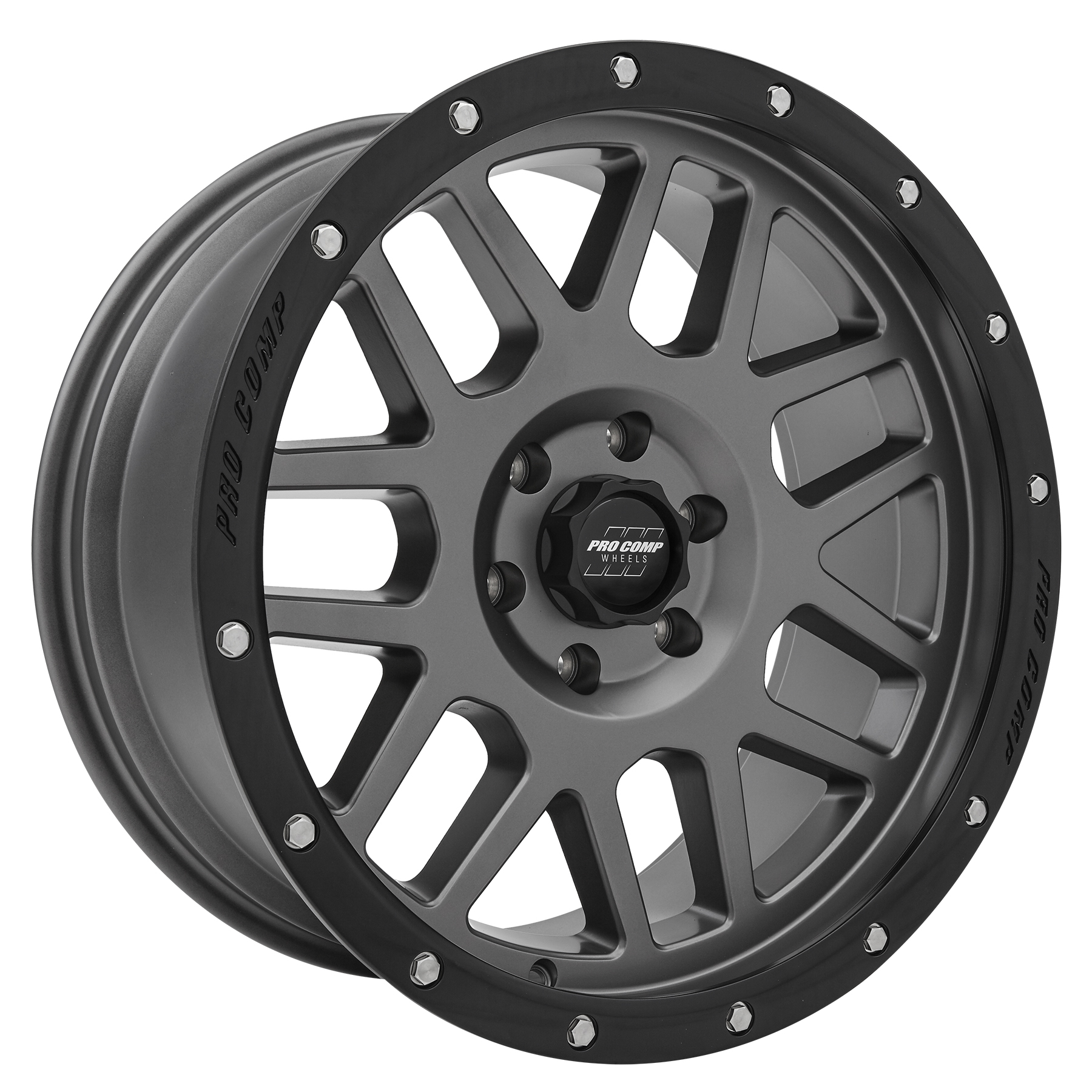 Pro Comp Vertigo Matte Graphite 20x9 6x135 5.25BS Offset 6mm Cap P/N 5040556000 2640-293652