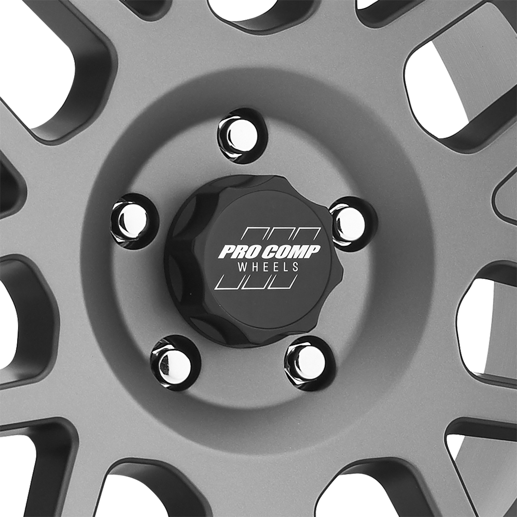 Pro Comp Vertigo Matte Graphite 17x9 5x5 4.75BS Offset -6mm Cap P/N 5040556000 2640-7973