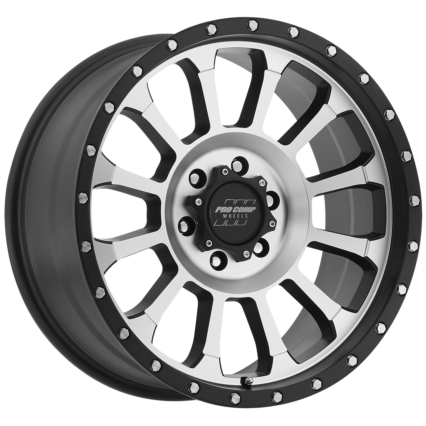 Pro Comp Rockwell Machined 20X9 6x5.5 4.5BS Offset -12mm Cap P/N 503434200 3534-2983