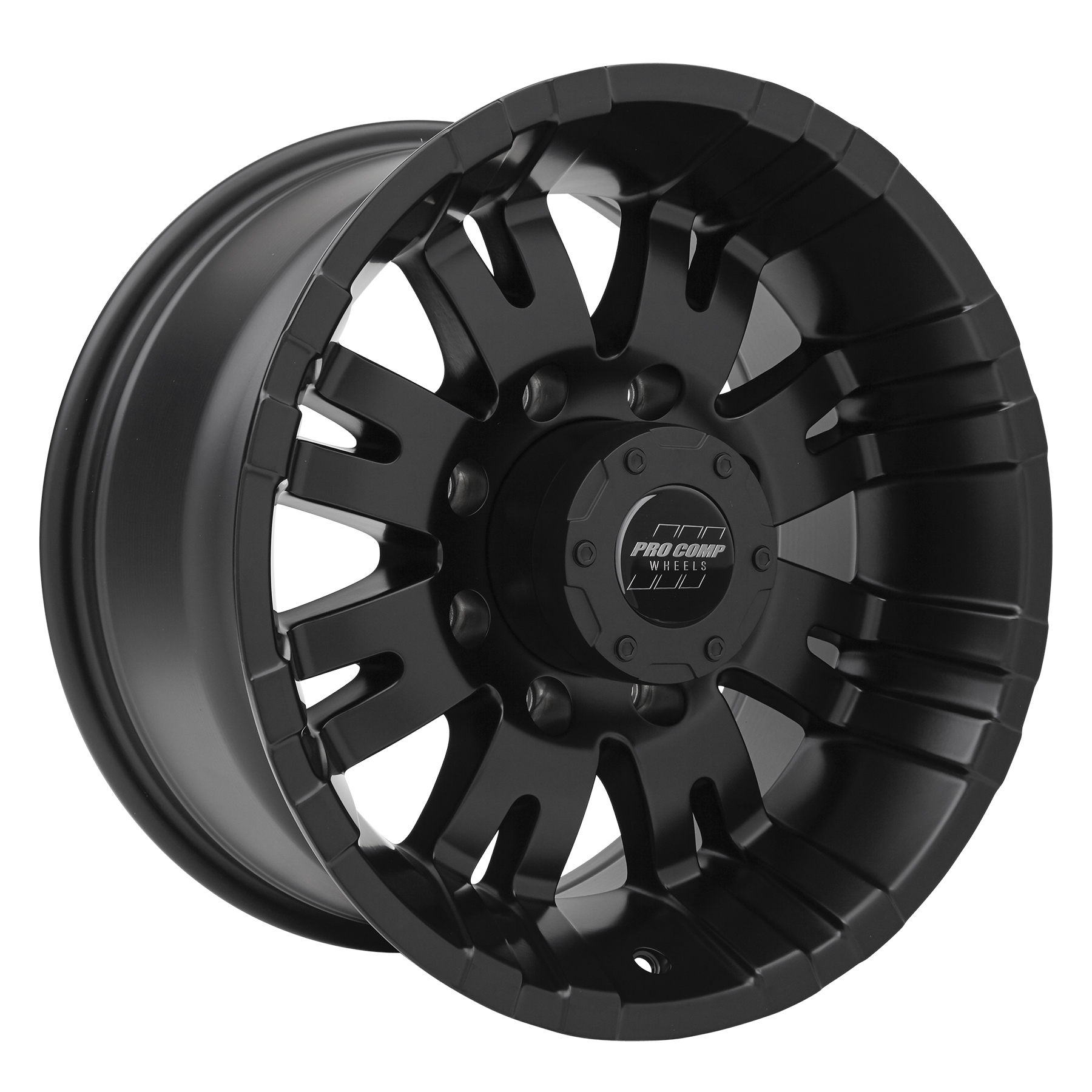 Pro Comp Raven Satin Black 17x9 8x6.5 4.75BS Offset -6mm Cap P/N 8515041 5001-7982