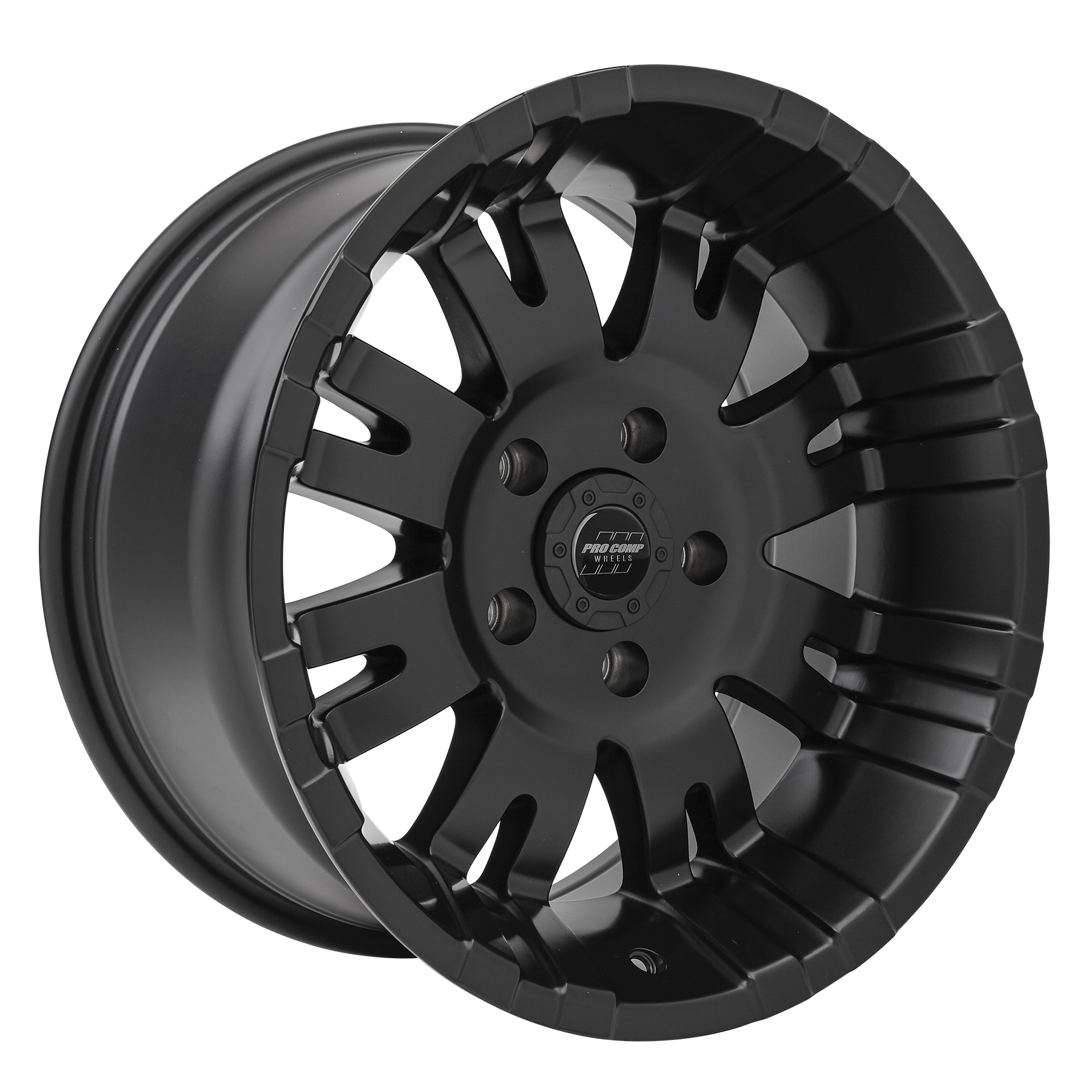 Pro Comp Raven Satin Black 17x9 5x5.5 4.75BS Offset -6mm Cap P/N 8425041 5001-7985