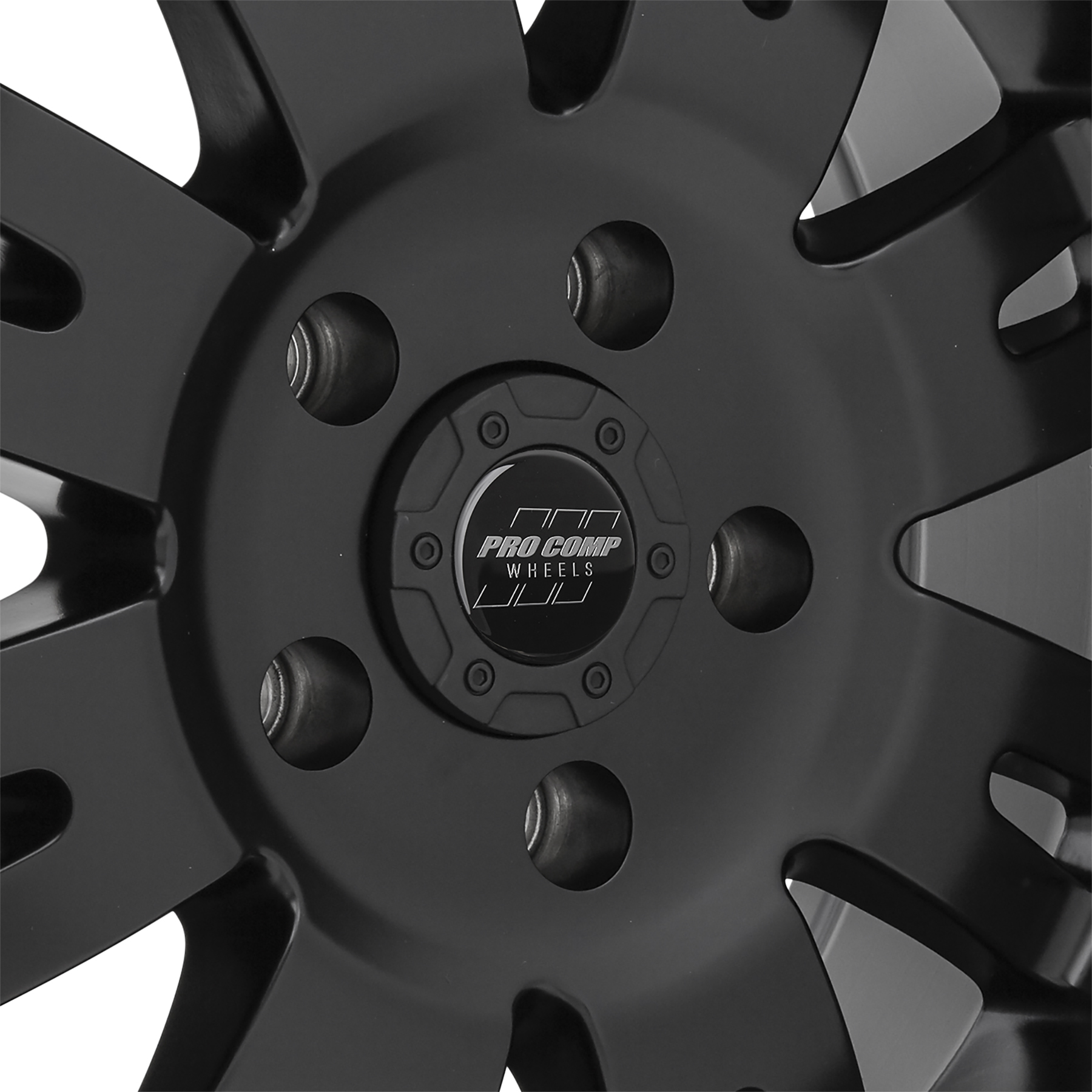 Pro Comp Raven Satin Black 17x9 5x5.5 4.75BS Offset -6mm Cap P/N 8425041 5001-7985