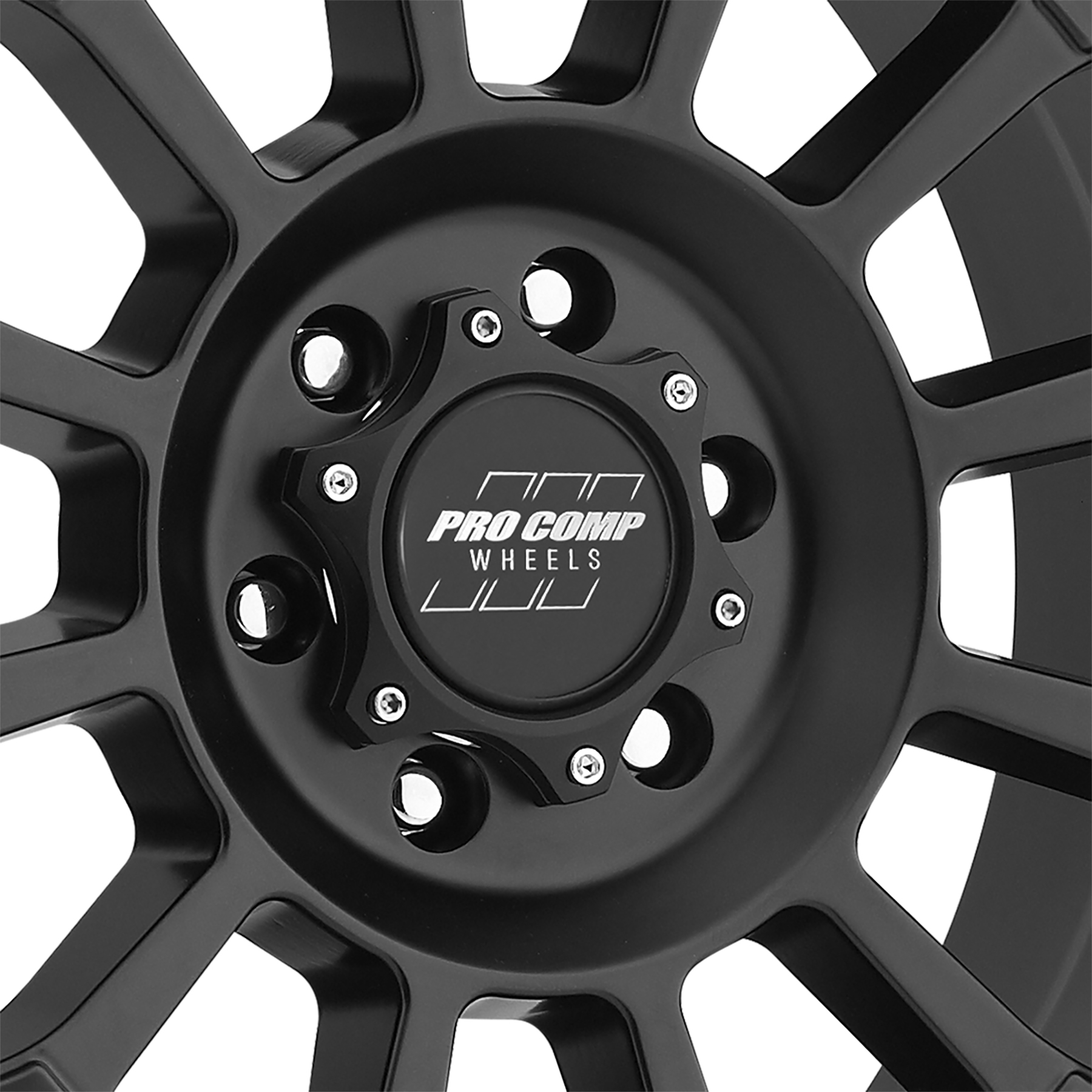 Pro Comp Rockwell Satin Black 20X9 6x135 4.5BS Offset -12mm Cap P/N 503434200 5034-2936
