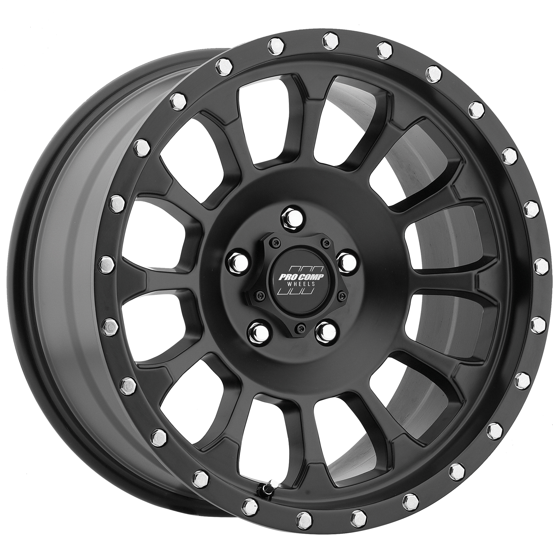 Pro Comp Rockwell Satin Black 17x8.5 5x5 4.75BS Offset 0mm Cap P/N 503432700 5034-78573