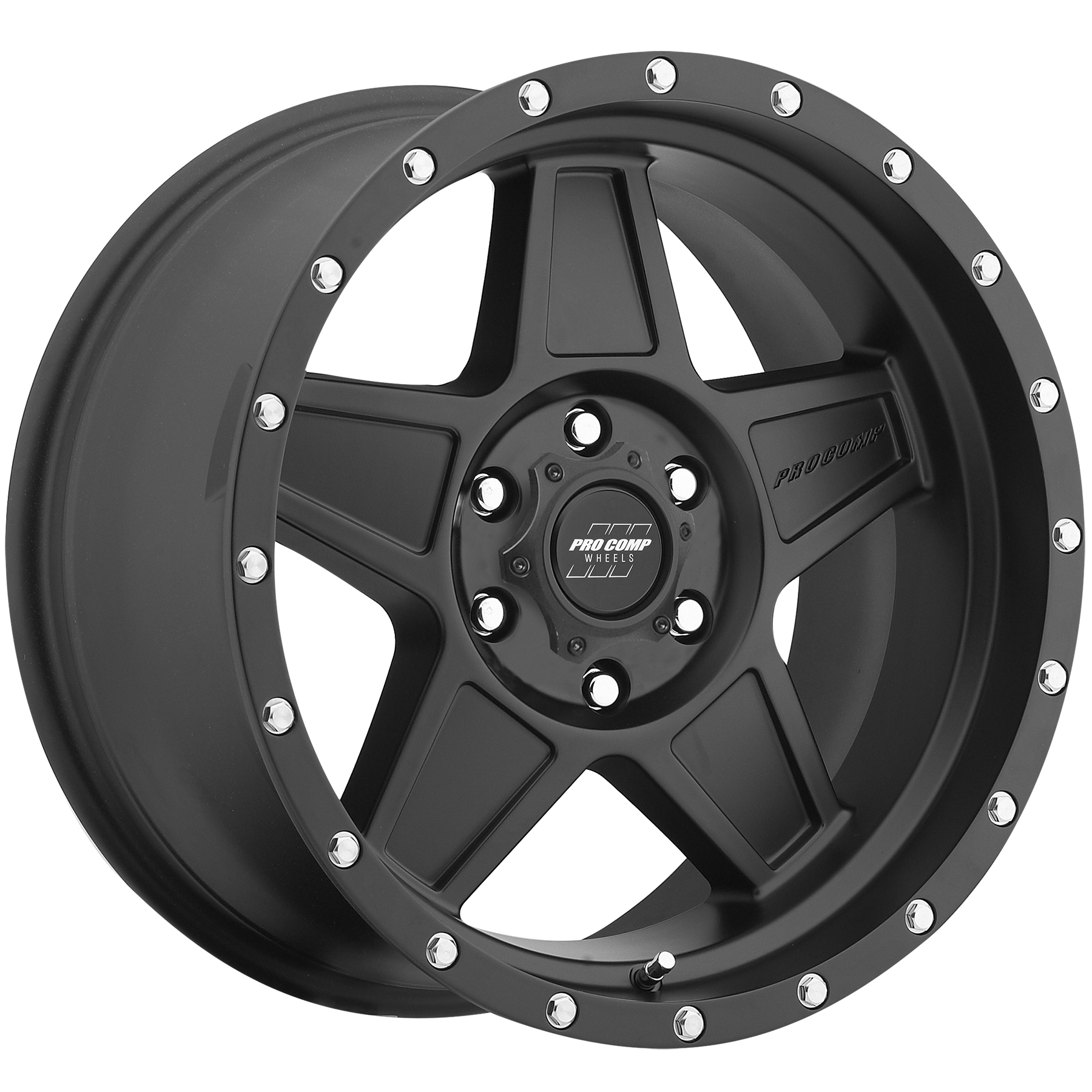 Pro Comp Predator Satin Black 18x9 6x5.5 5BS Offset 0mm Cap P/N 503434200 5035-8983