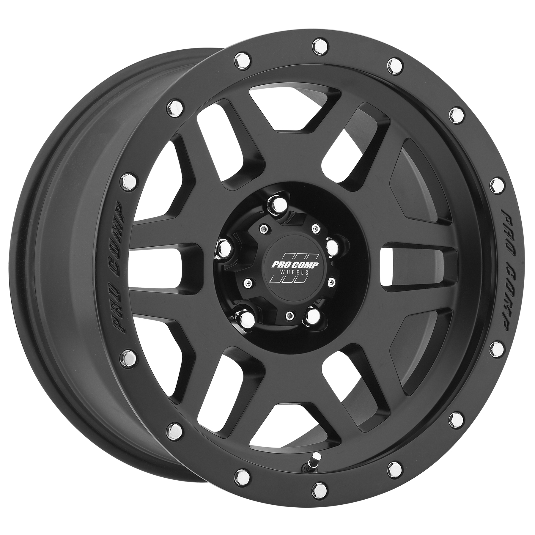 Pro Comp Phaser Satin Black 20x9 5x5.5 5.25BS Offset 6mm Cap P/N 5041555000 5041-298552
