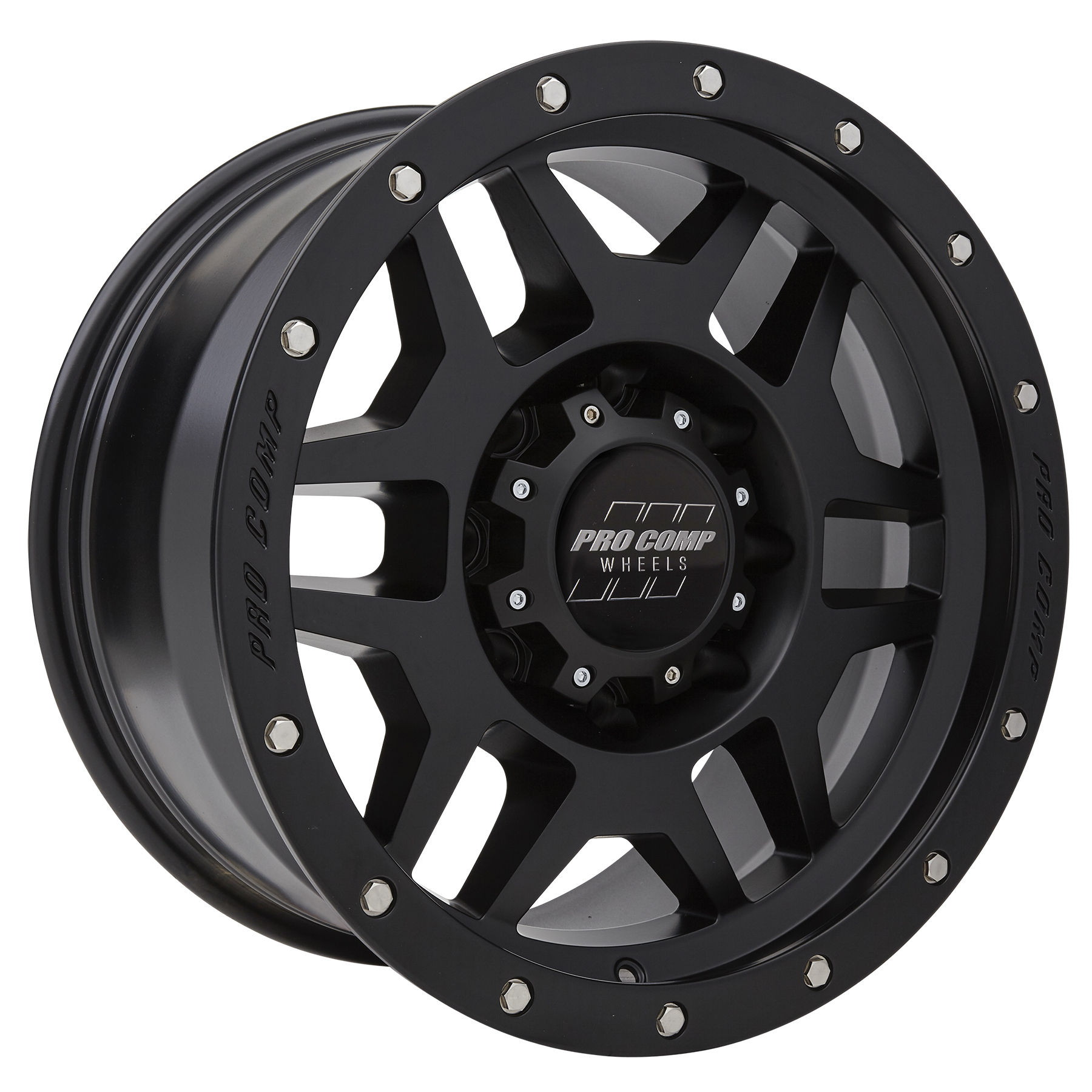Pro Comp Phaser Satin Black 18x9 8x170 5BS Offset 0mm Cap P/N 5041867000 5041-897050