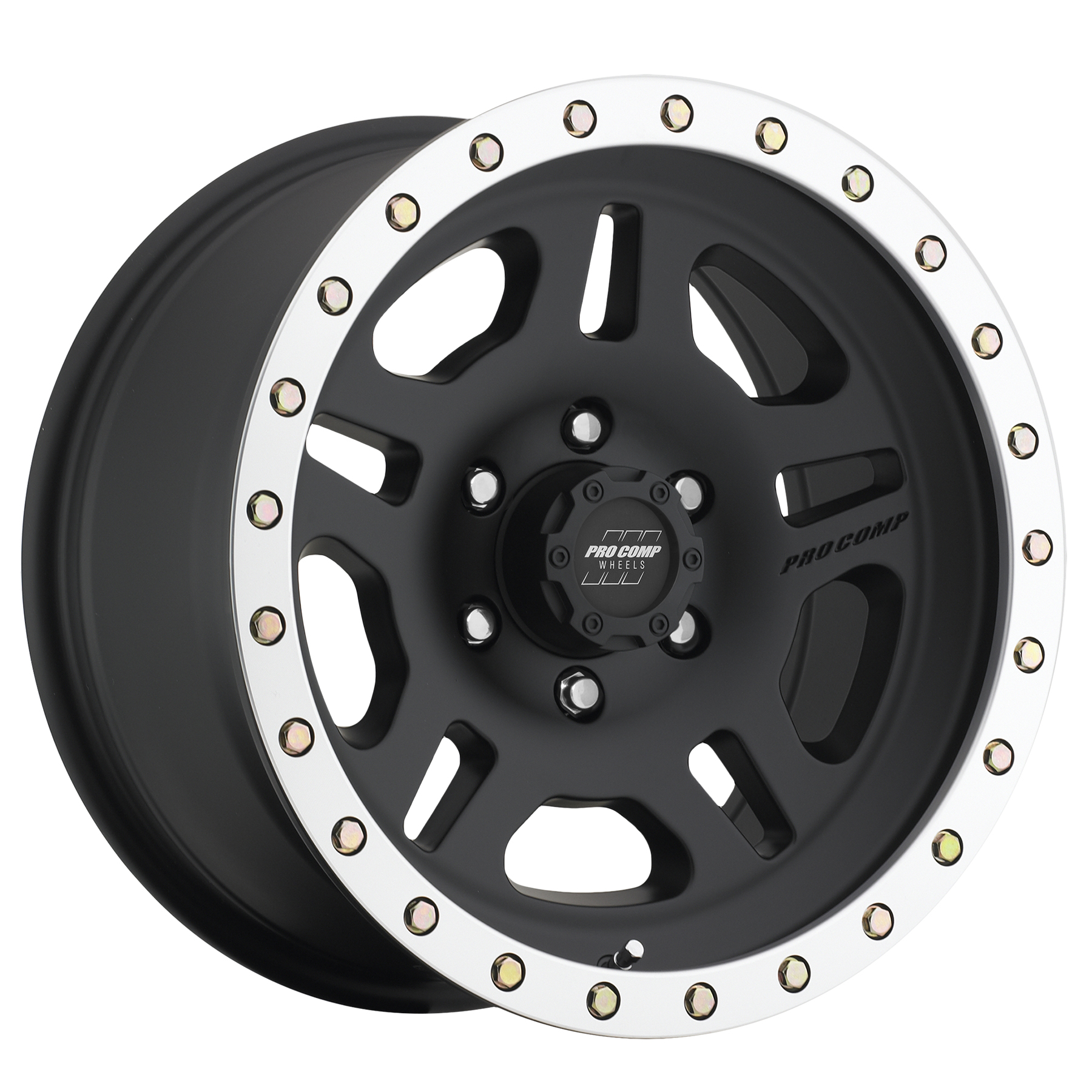 Pro Comp La Paz Satin Black Machined 17x8.5 6x5.5 4.75BS Offset 0mm Cap P/N 502942500 5129-78583