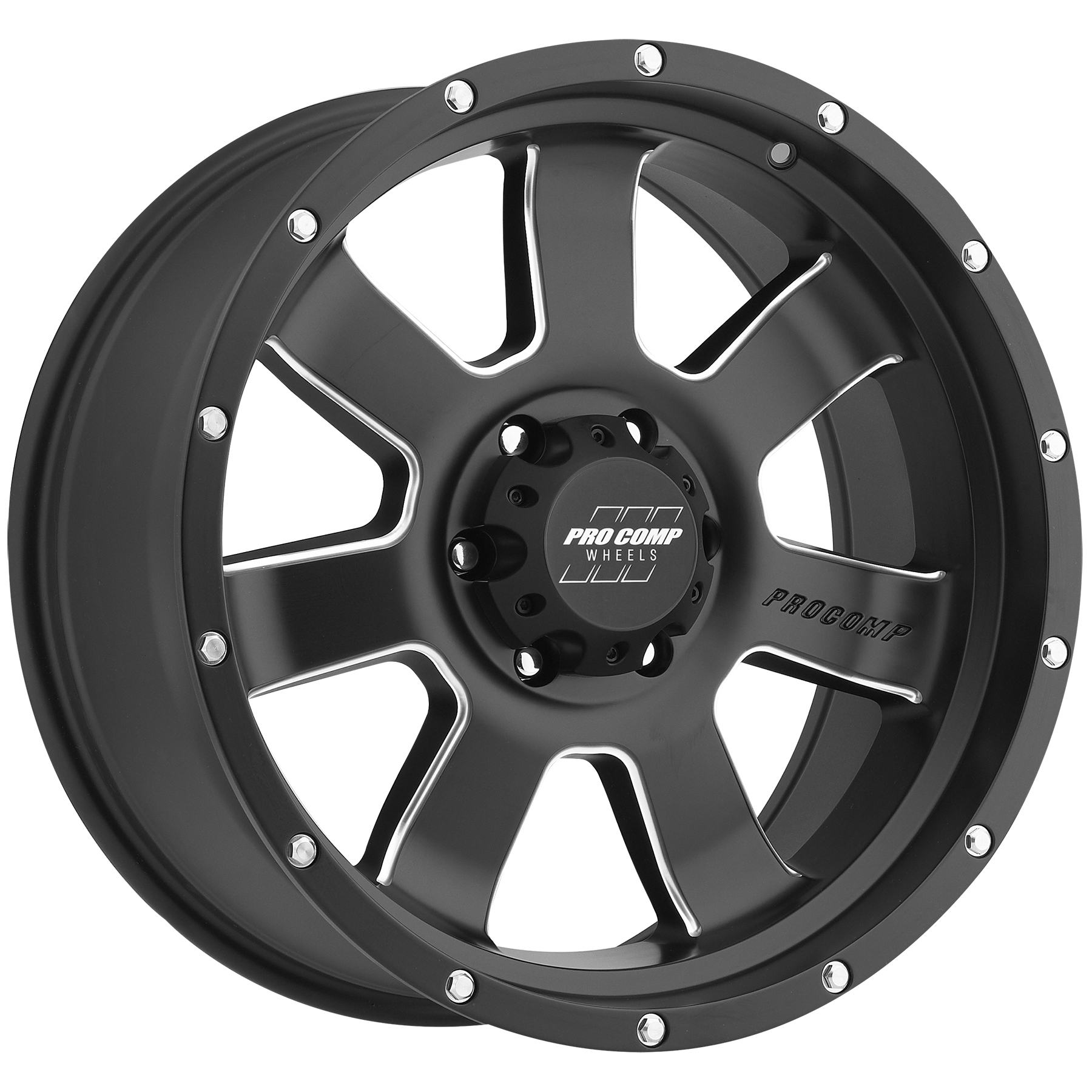 Pro Comp Inertia Satin Black Milled 20X9 6x135 5BS Offset 0mm Cap P/N 513913500 5139-2936