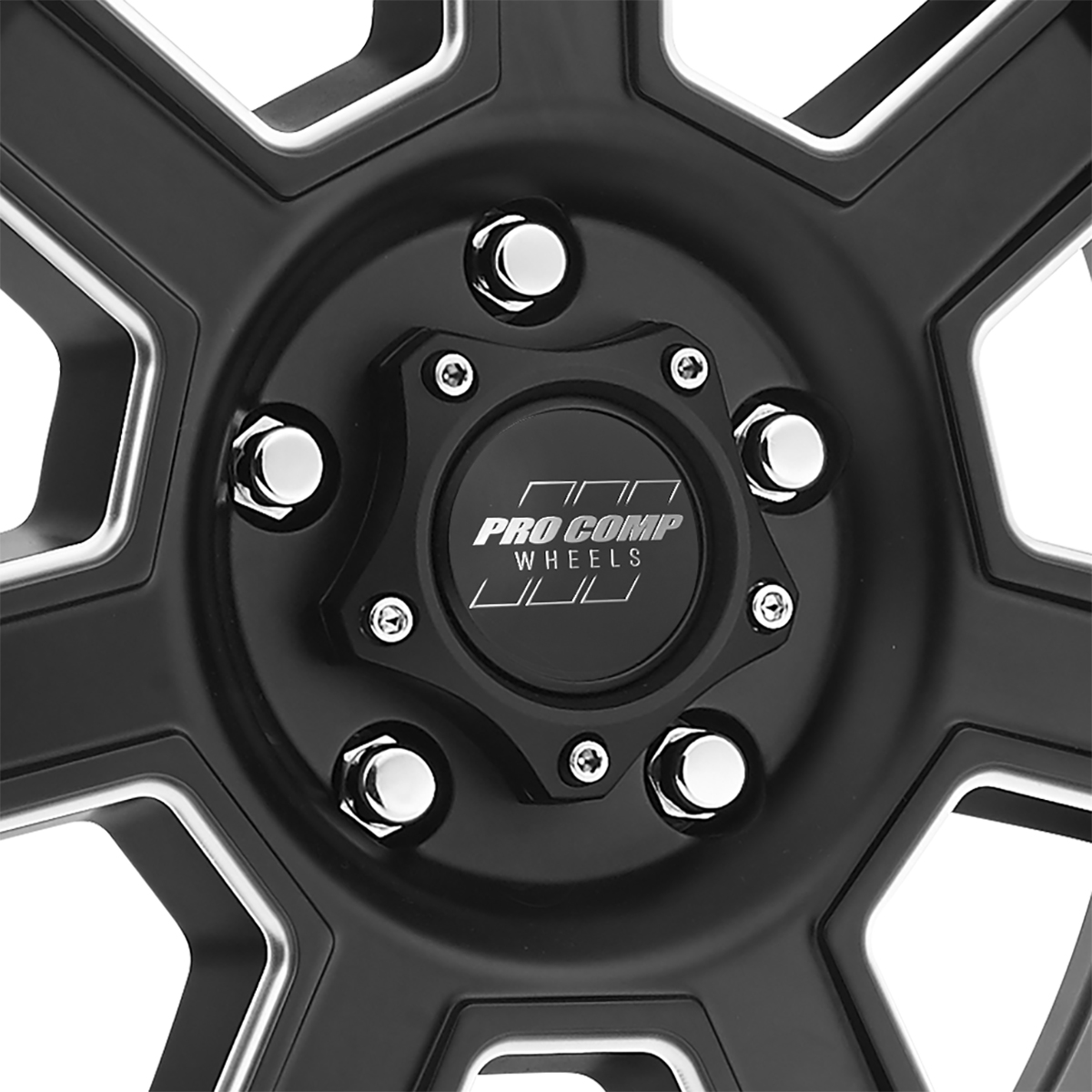 Pro Comp Sledge Satin Black Milled 20X9 5x150 5BS Offset 0mm Cap P/N 503445000 5143-2955