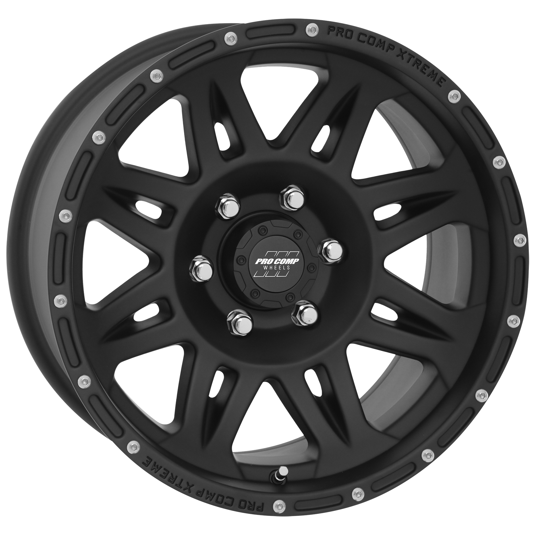 Pro Comp Torq Matte Black 17x8 6x5.5 4.5BS Offset 0mm Cap P/N 8425041 7005-7883