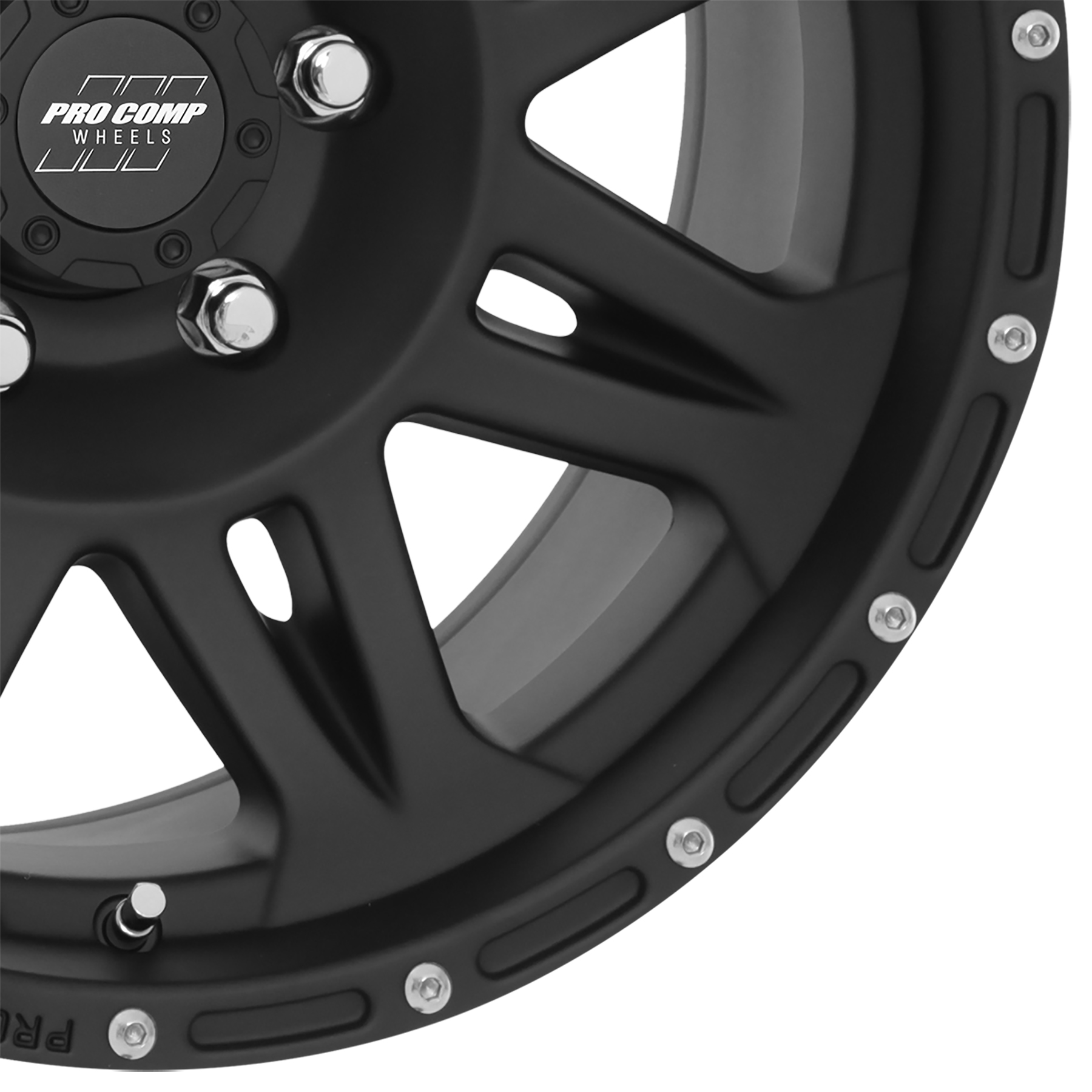 Pro Comp Torq Matte Black 17x8 6x5.5 4.5BS Offset 0mm Cap P/N 8425041 7005-7883
