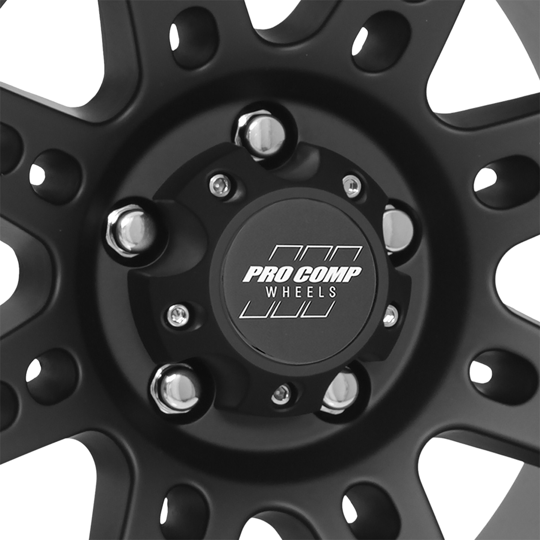 Pro Comp Stryker Matte Black 16x8 5x5 4.5BS Offset 0mm Cap P/N 703154500 7031-6873