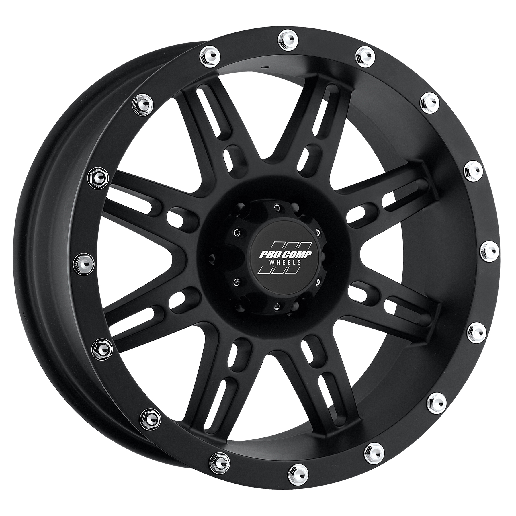 Pro Comp Stryker Matte Black 18x9 6x5.5 5BS Offset 0mm Cap P/N 703165500 7031-8983