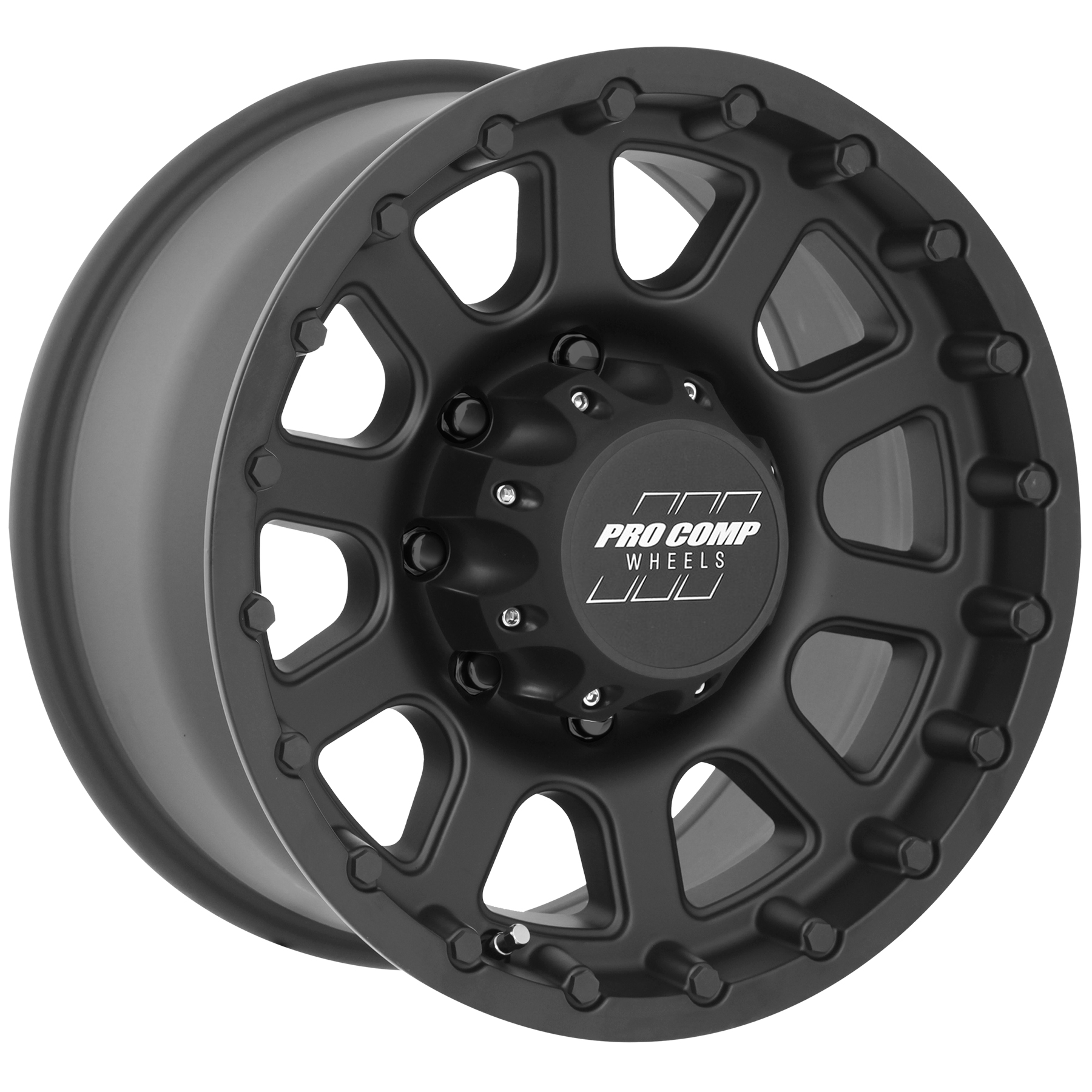 Pro Comp Bandido Matte Black 17x9 8x170 4.75BS Offset -6mm Cap P/N 703186500 7032-7970