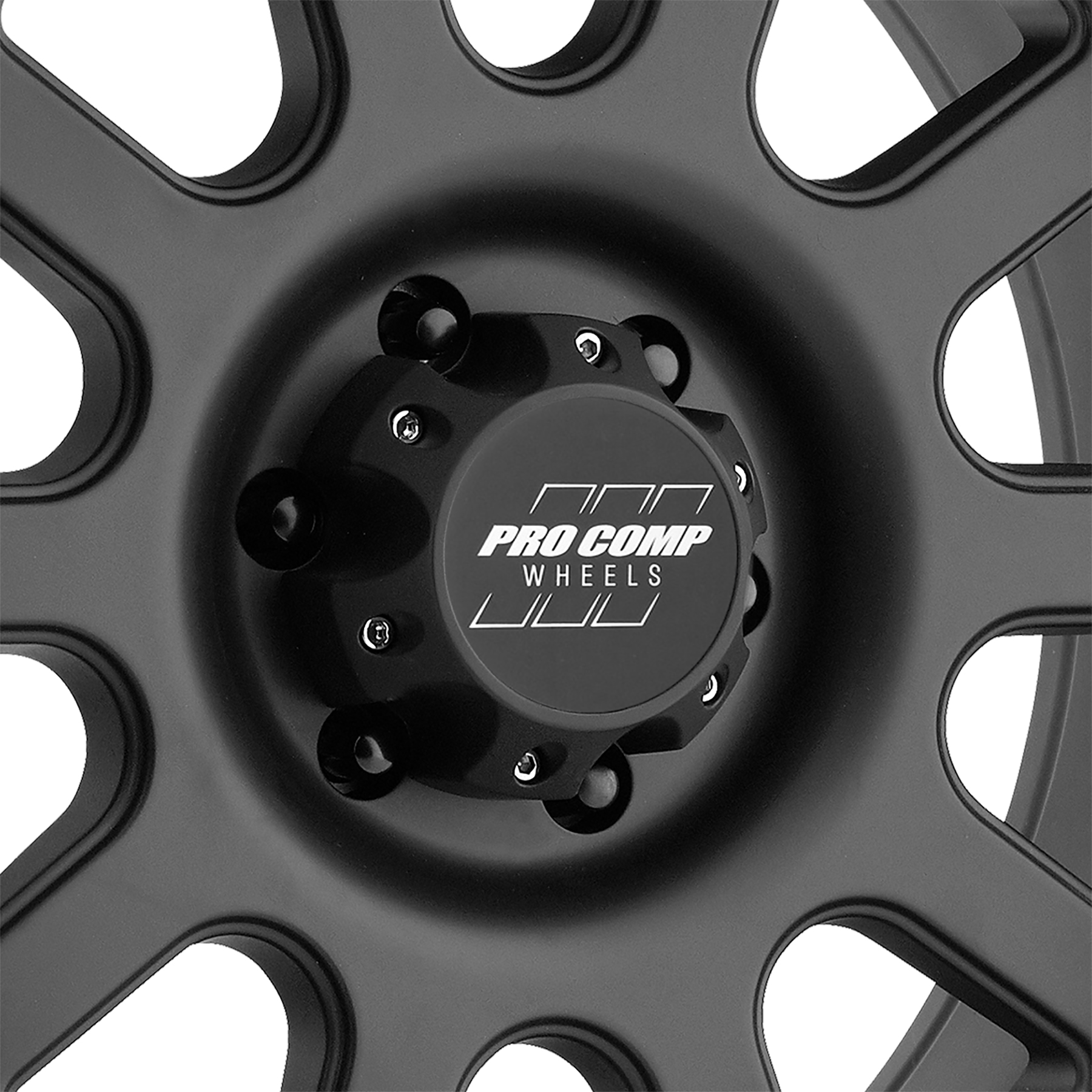 Pro Comp Bandido Matte Black 17x9 6x5.5 4.75BS Offset -6mm Cap P/N 703165500 7032-7983