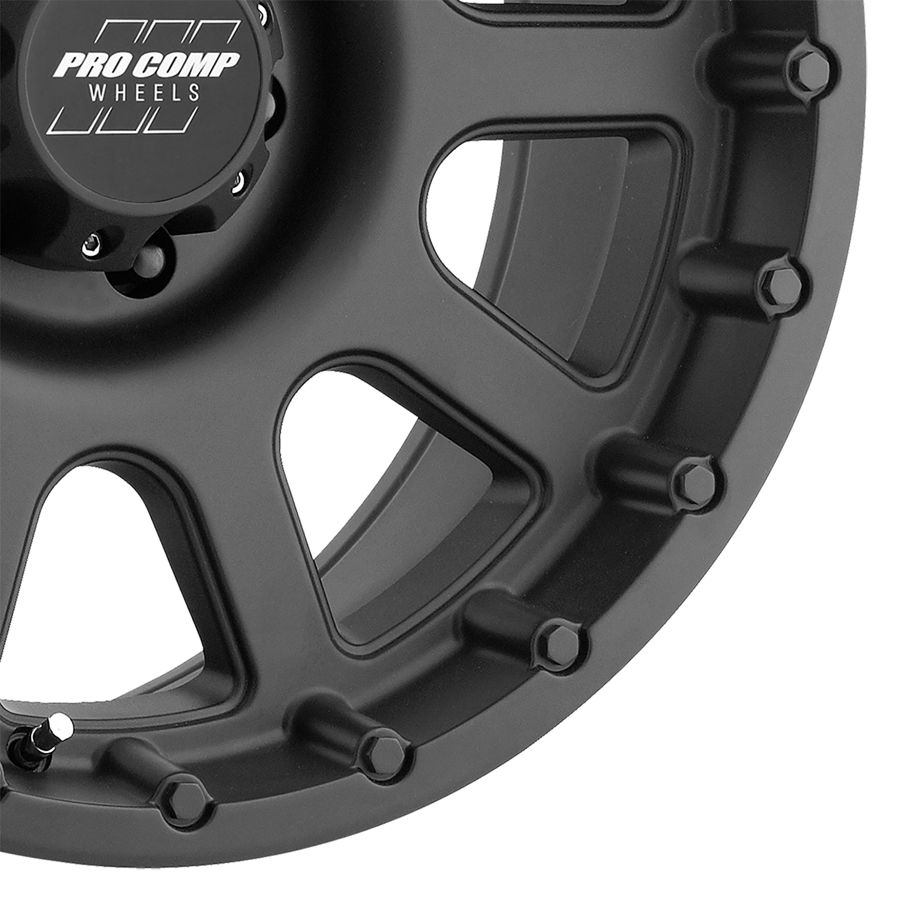 Pro Comp Bandido Matte Black 18x9 6x135 5BS Offset 0mm Cap P/N 703165500 7032-8936