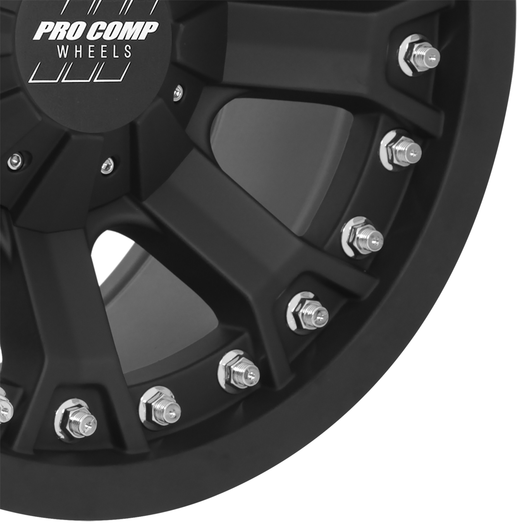 Pro Comp Grind Matte Black 20x9 5x5.5 5BS Offset 0mm Cap P/N 703365500 7033-2926
