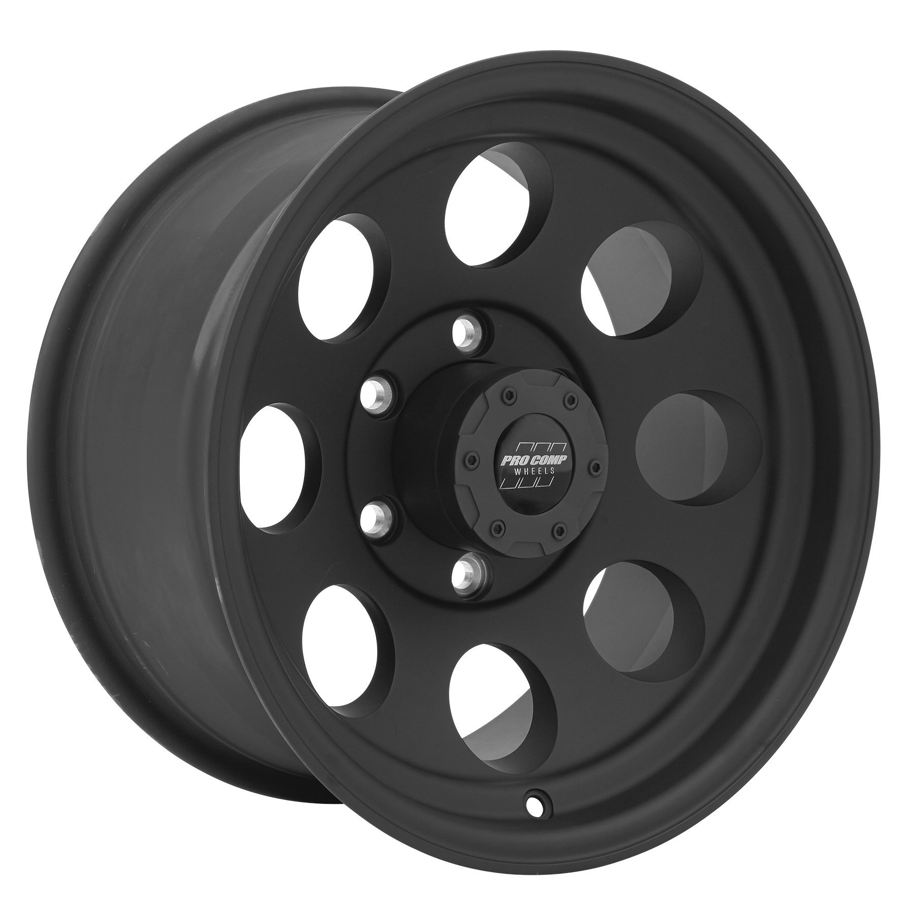 Pro Comp Vintage Matte Black 16x8 6x5.5 4BS Offset -12mm Cap P/N 8425041 7069-6883