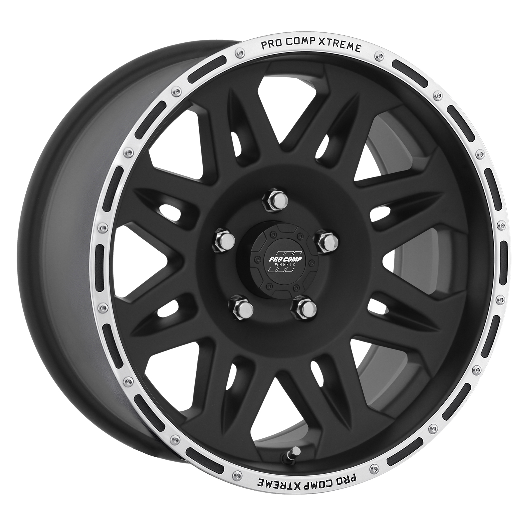 Pro Comp Torq Matte Black Machined 17x9 5x5 4.75BS Offset -6mm Cap P/N 8327041 7105-7973