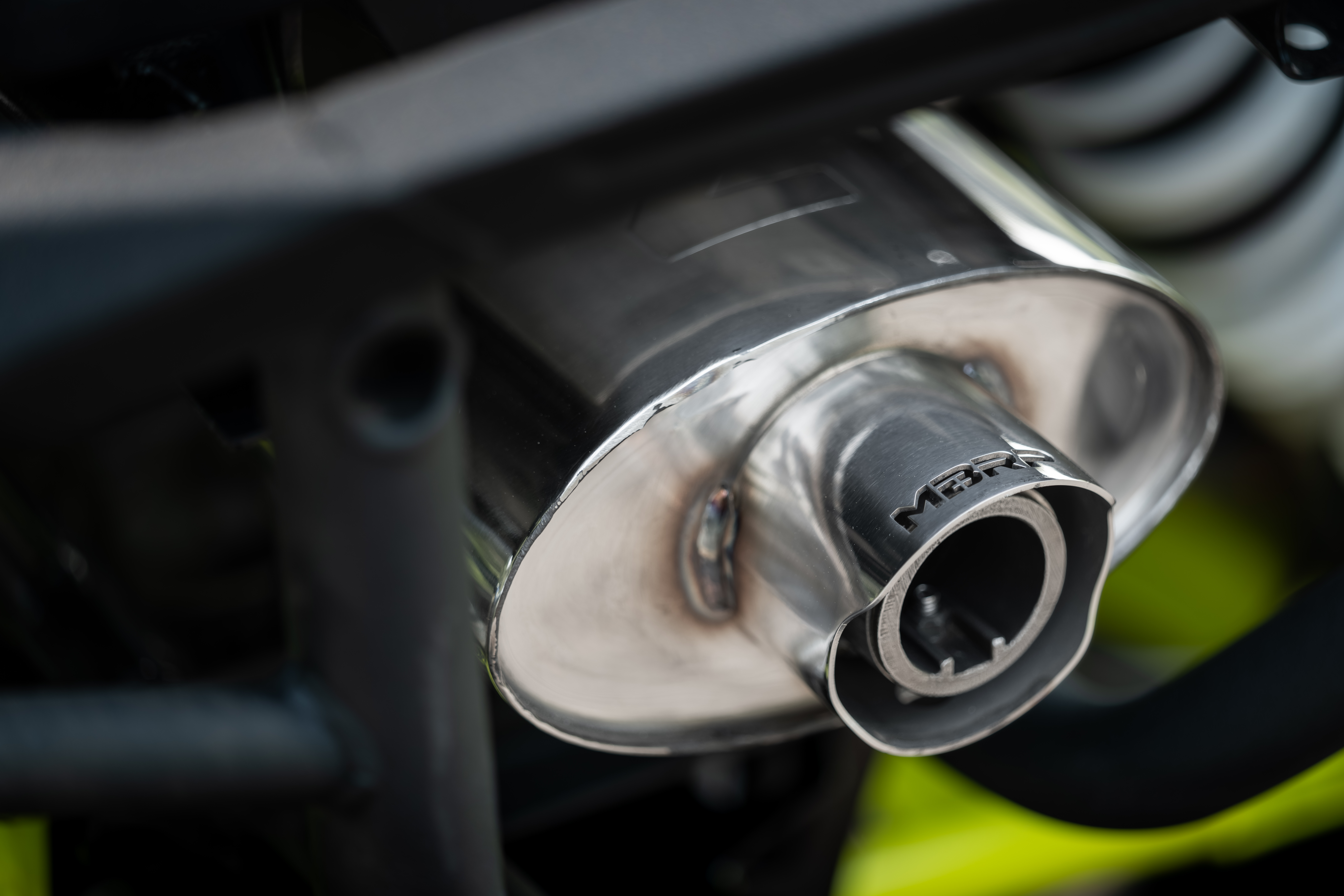 MBRP Exhaust Oval Slip-On Sport Muffler. Utilizes Stock Spark Arrestor. AT-9534SP