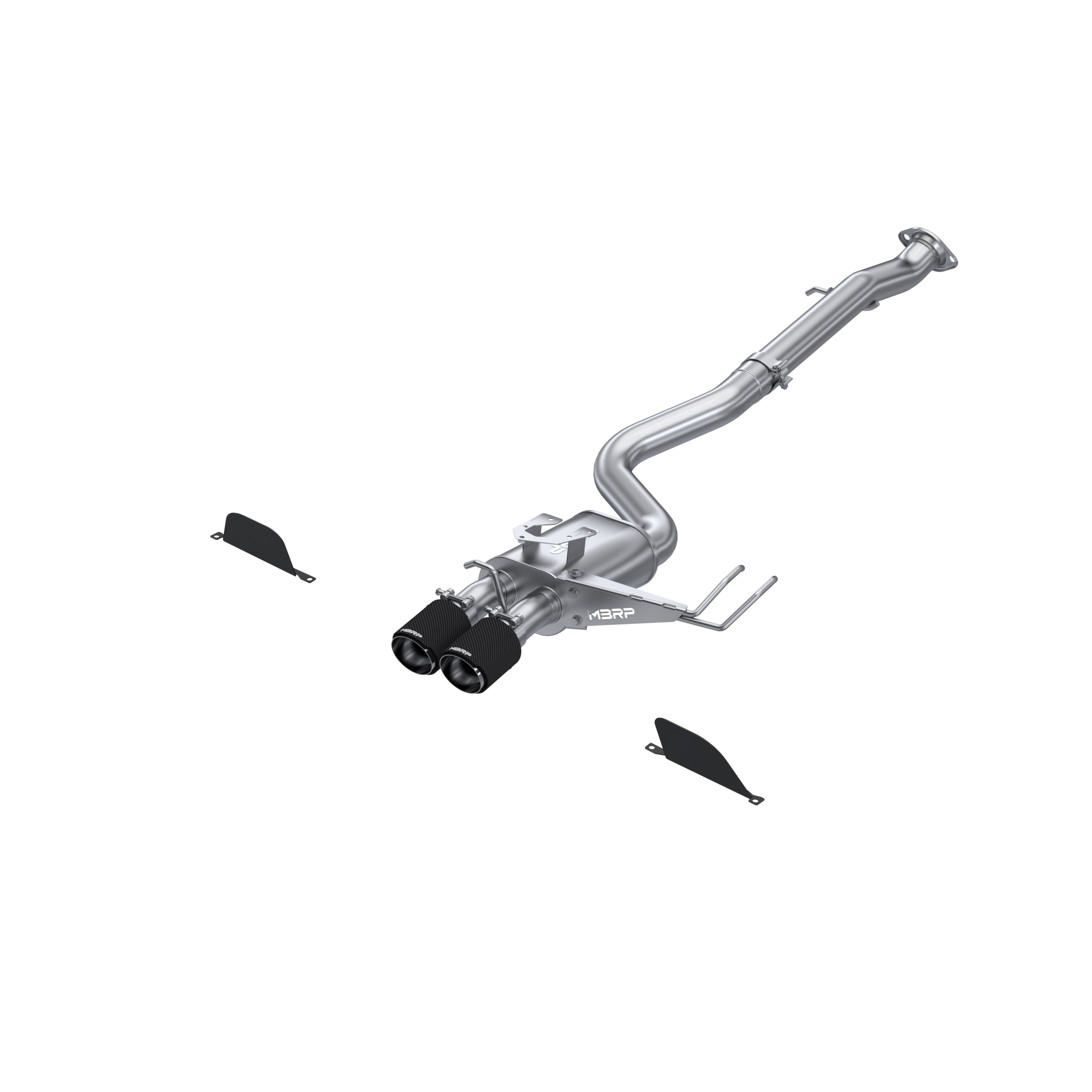 MBRP Exhaust 3in Cat-Back. Dual Center Rear Exit. T304. CF Tips S43033CF