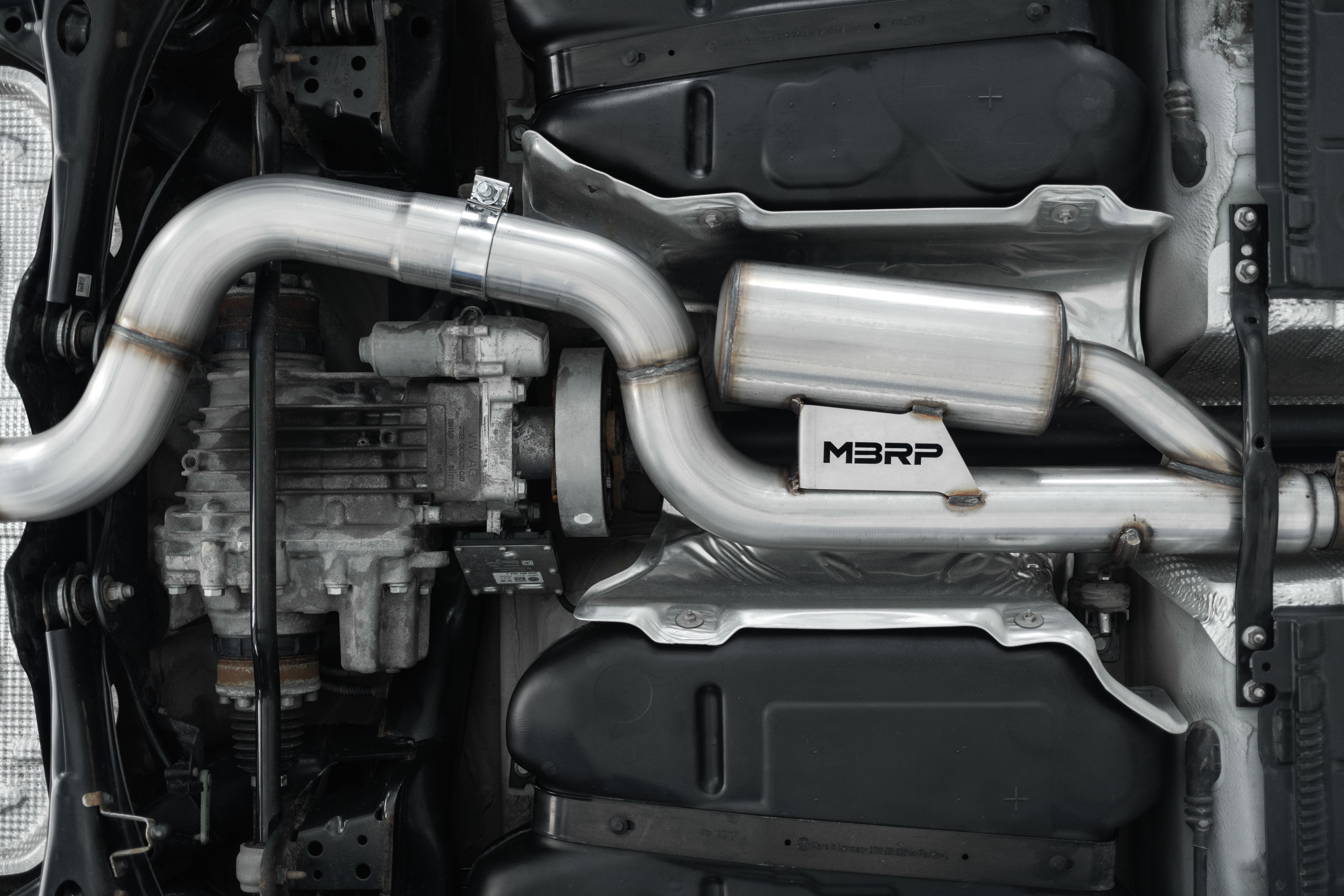 MBRP Exhaust 3in. Cat-Back. Valve Delete. Quad Split Rear Exit. T304. CF Tips S46033CF
