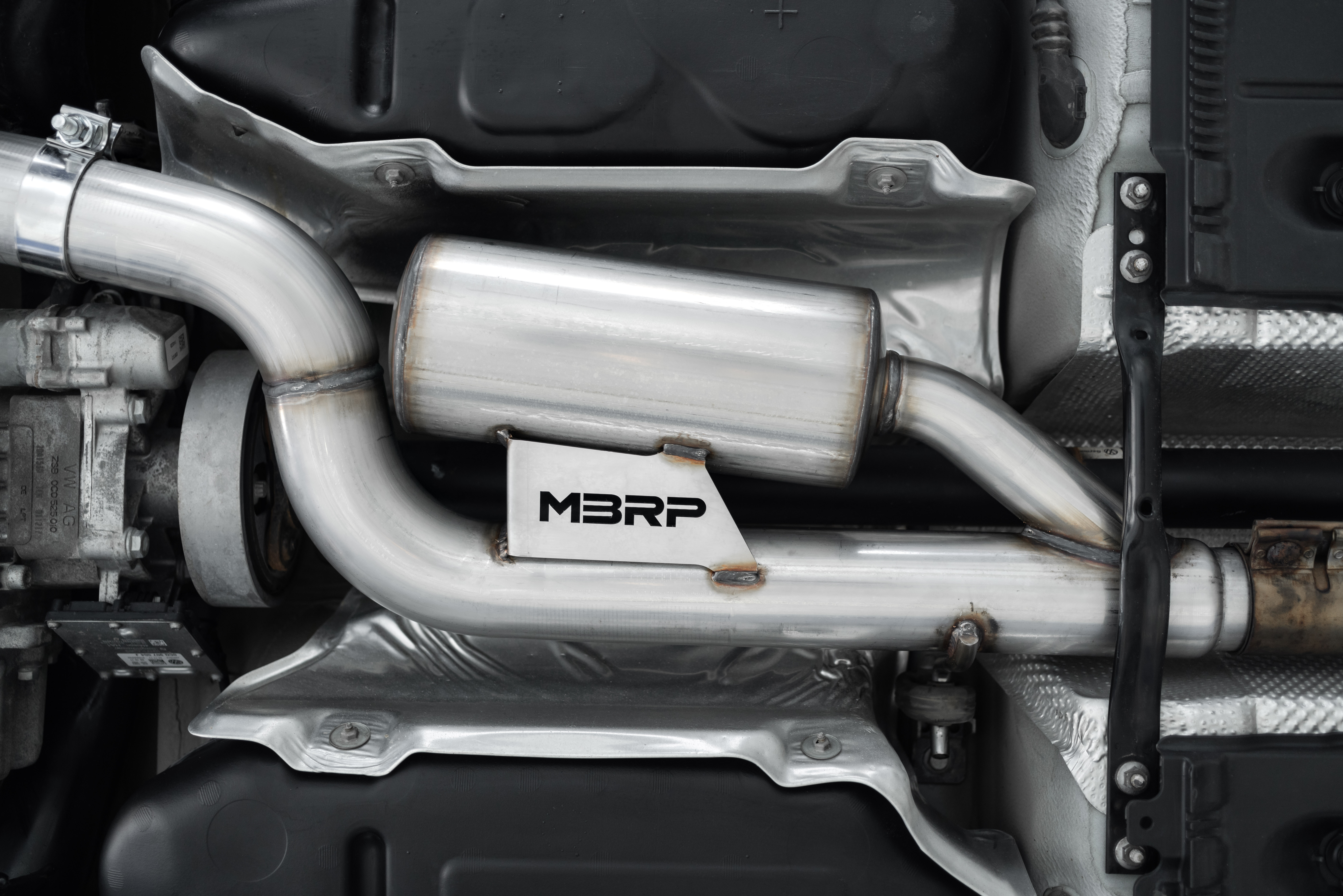 MBRP Exhaust 3in. Cat-Back. Valve Delete. Quad Split Rear Exit. T304. CF Tips S46033CF