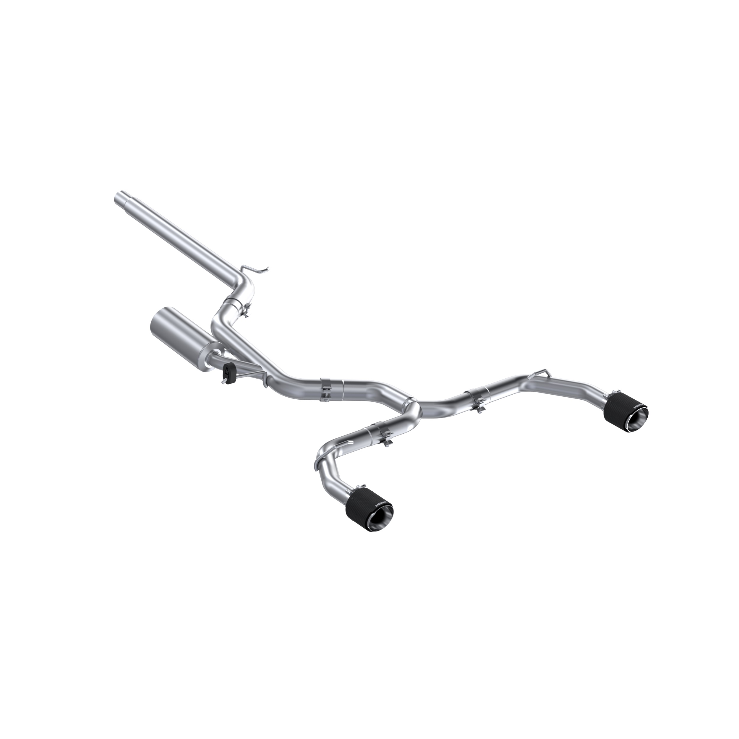 MBRP Exhaust 3in. Cat-Back. 2.5in. Dual Split Rear. T304. CF Tips S46173CF