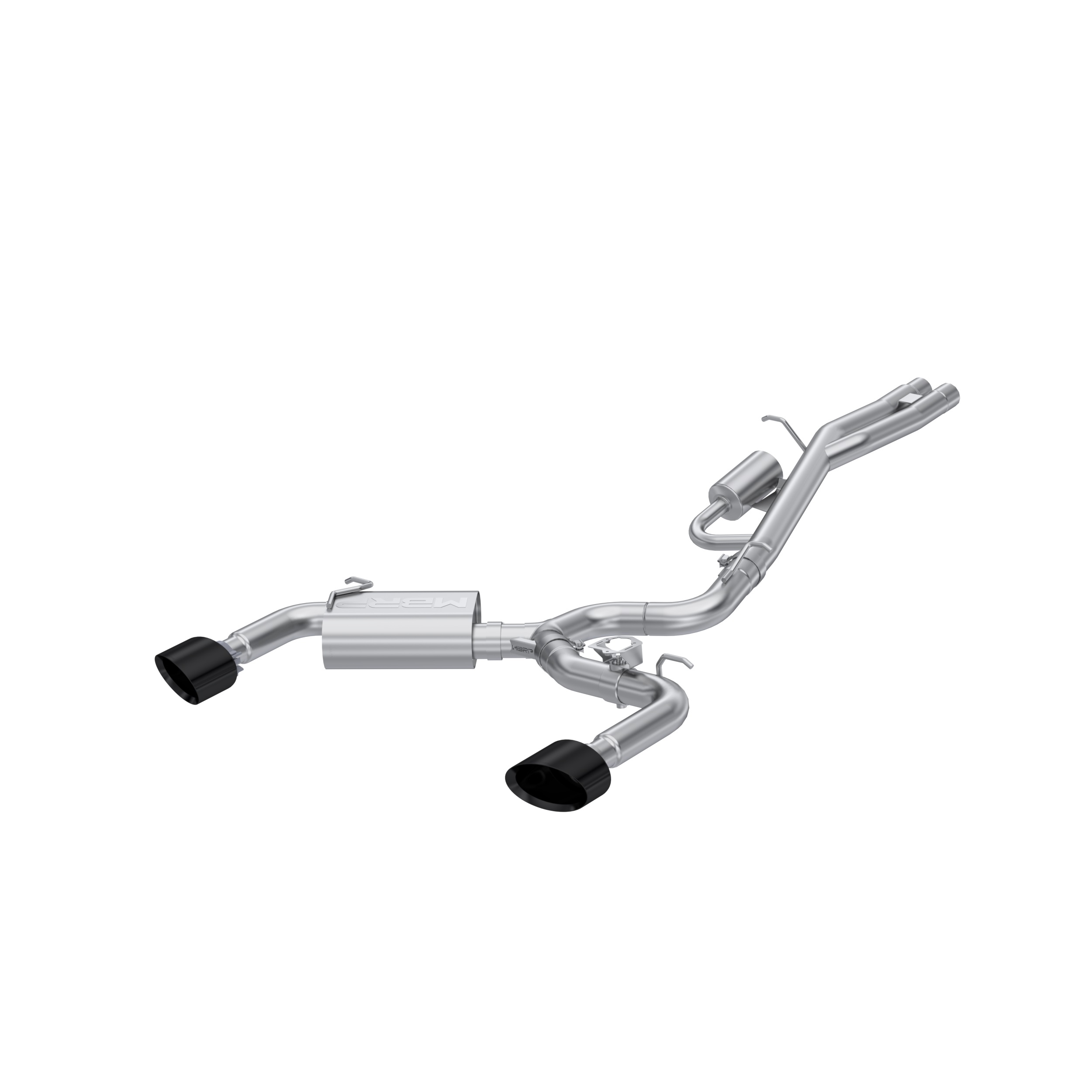 MBRP Exhaust 3in. Cat-Back. Dual Split Rear. T304. Oval BC Tips S46103BC