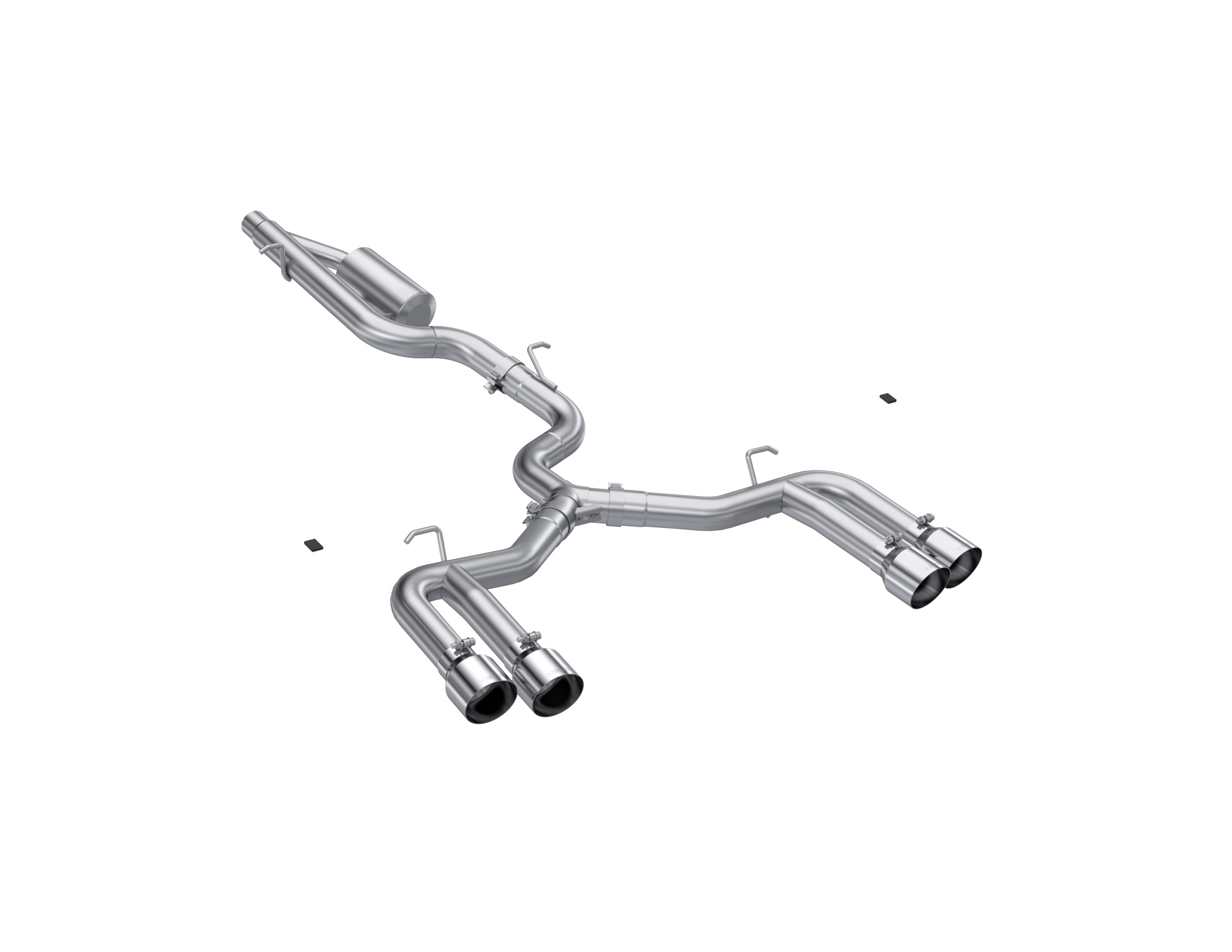 MBRP Exhaust MBRP 3in. Cat-Back Dual Split Quad Rear, Valve Delete, T304. S4620304