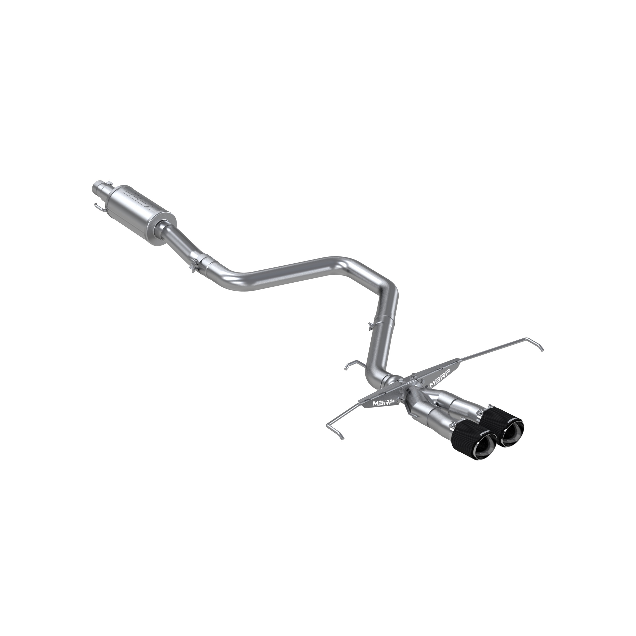 MBRP Exhaust 3in. Cat-Back. Dual Split Center Rear Exit. T304. CF Tips S47053CF